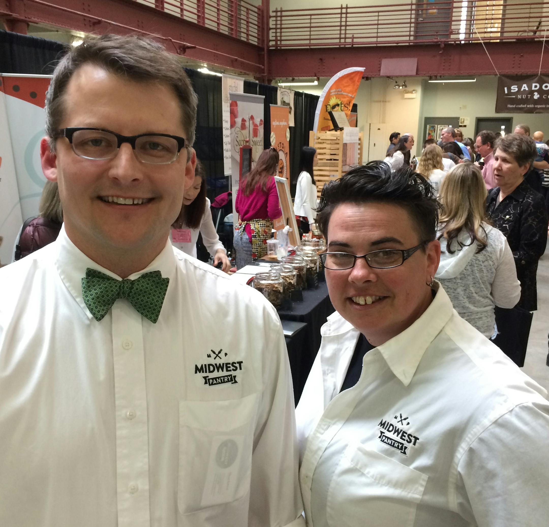 Chad Gillard and Zoie Glass, co-founders of Midwest Pantry, which has created a local organization for small Midwest food manufacturers to connect with buyers from supermarkets, food coops and other retailers.