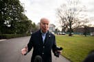 President Joe Biden spoke to reporters as he departed the White House in Washington on Wednesday, Dec. 15, 2021, for a planned trip to Kentucky in the