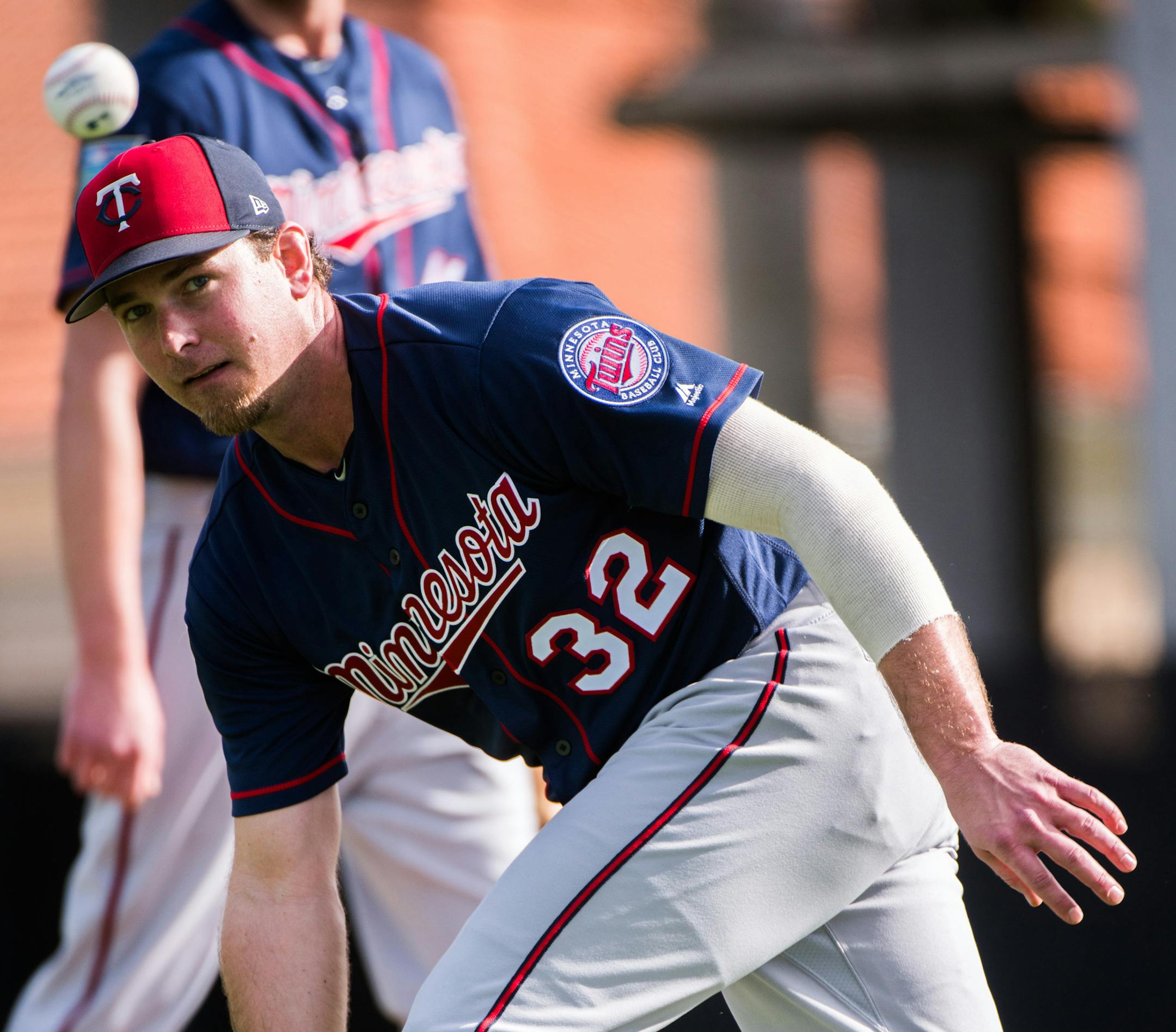 Twins pitcher Zack Duke ran drills during workouts. ] MARK VANCLEAVE &#xef; mark.vancleave@startribune.com * Second day of pitcher and catcher workouts at Twins spring training in Fort Myers, Florida on Thursday, Feb. 15, 2018.