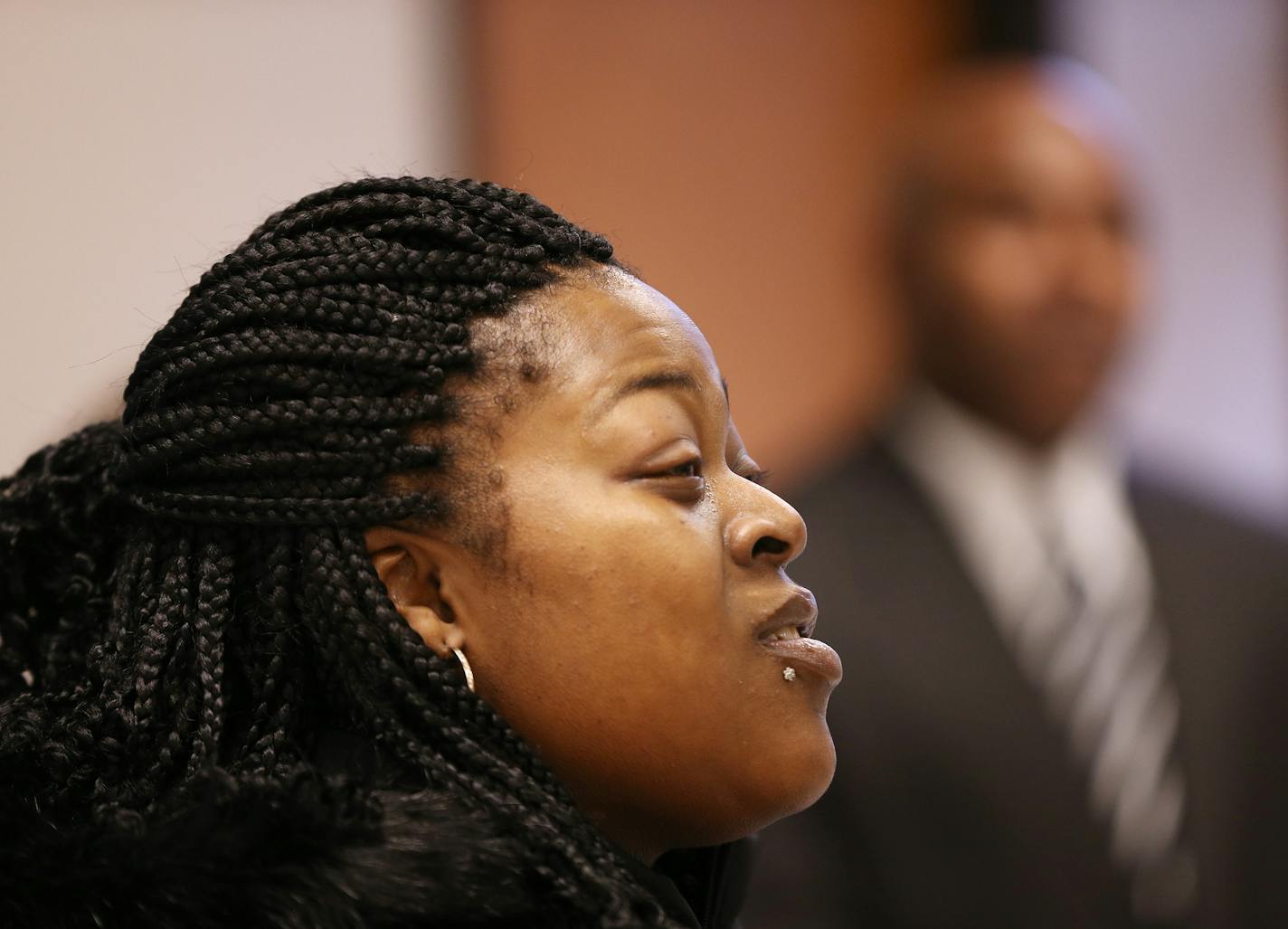 Marsha Mayes spoke about her son Terrell Mayes who was shot and killed 4 years ago Monday December 21, 2015 at city hall in Minneapolis, MN.] The Minneapolis Police Department continues to urge anyone with information on the murder of 3 year Terrell Mayes to come forward. Jerry Holt/ Jerry.Holt@Startribune.com