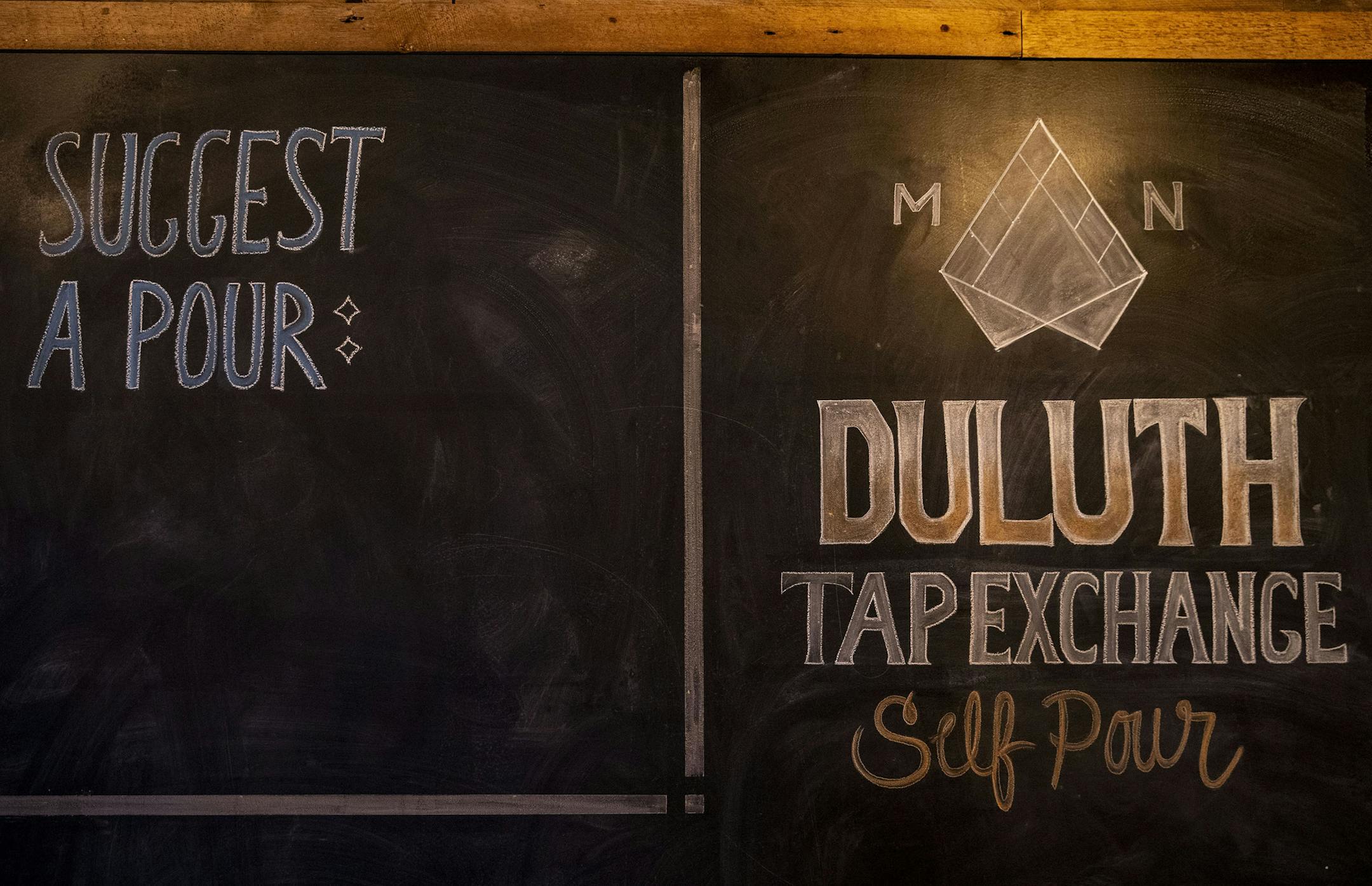 Duluth Beer Exchange has a large chalkboard where events will be listed and patrons can suggest a new drink to add. ]
ALEX KORMANN • alex.kormann@startribune.com Duluth Beer Exchange, a pour-your-own beer spot, will open soon in Lincoln Park around the New Year. It will have 40 pour-your-own taps including beer, wine, ciders and more.