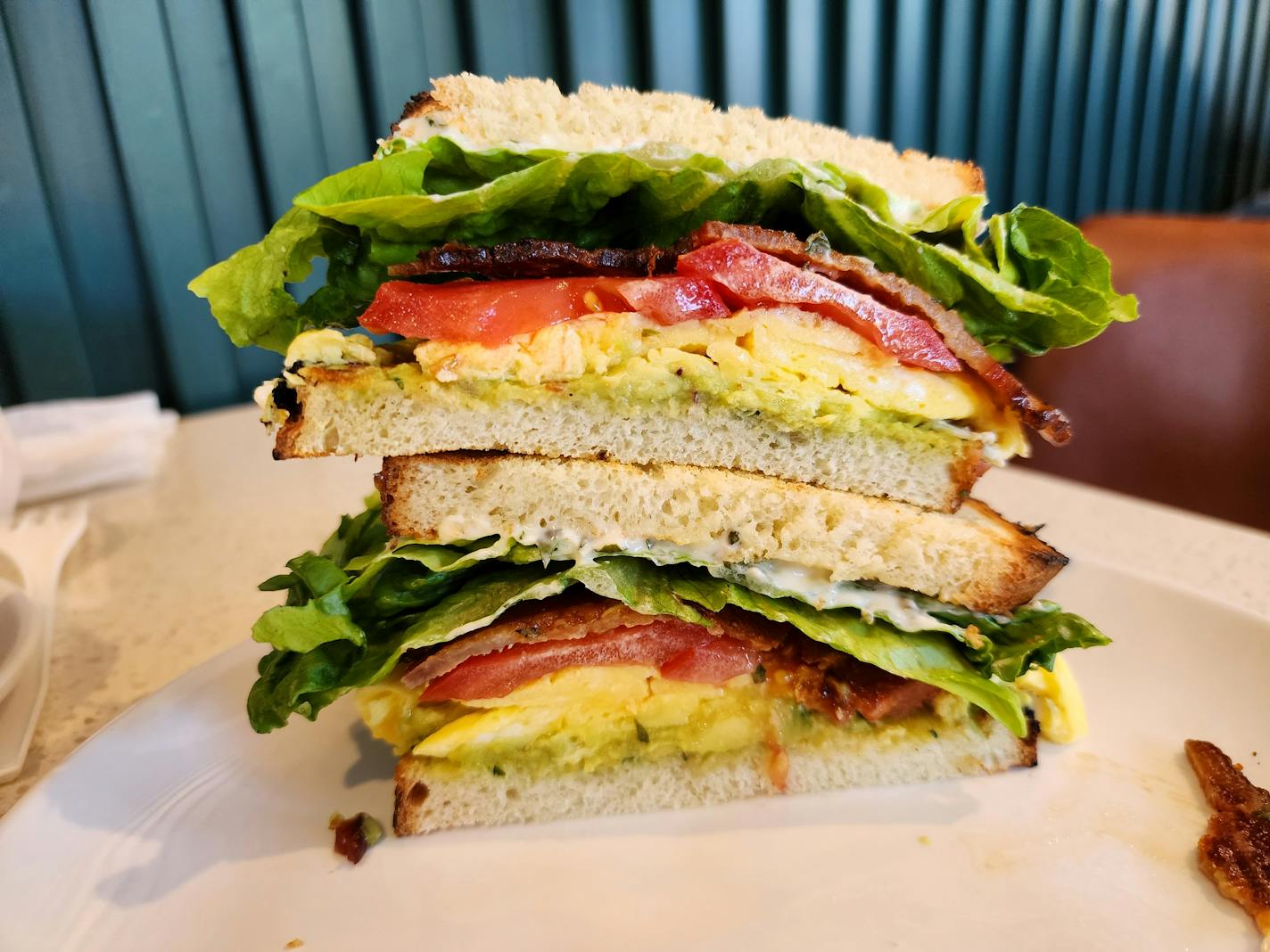 Start your day with the fried egg sammy at Edelweiss Bakery