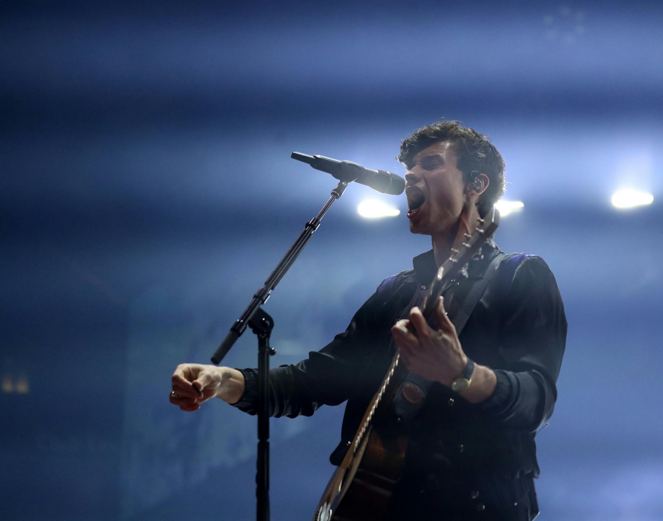 Shawn Mendes performs Friday, June 21, 2019, at the Xcel Energy Center in St. Paul, MN.