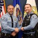 Minneapolis police officer James Kelley was honored with a department Lifesaving Award on Tuesday.
