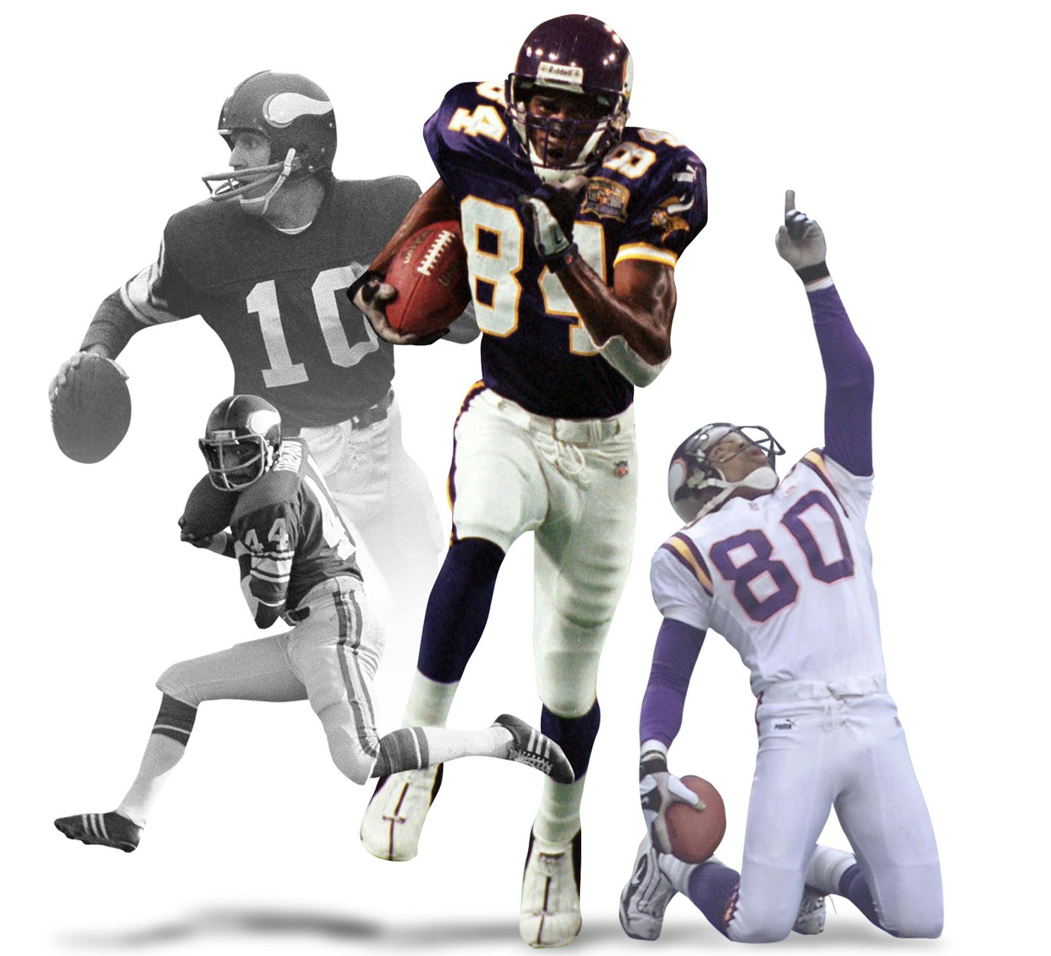Chuck Foreman
Fran Tarkenton
Randy Mos
Cris Carter
