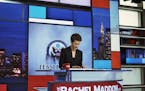 Rachel Maddow during a taping of her show in New York, March 9, 2017.