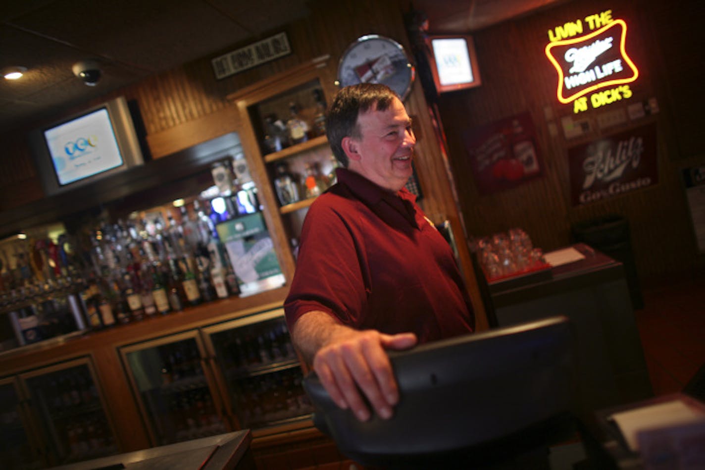 Bill Christenson owns Dick's Bar in Osseo and is a Republican.