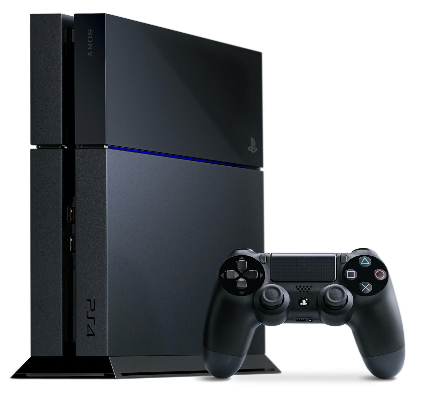 In an undated handout photo, the Sony Playstation 4. Though both the PS4 and Microsoft's XBox One, on sale this Christmas season, are being pitched as full entertainment systems, it is the pent-up demand from hard-core gamers that analysts predict will drive strong sales to start. (Handout via The New York Times) -- NO SALES; FOR EDITORIAL USE ONLY WITH STORY SLUGGED GAME-CONSOLES-OUTLOOK BY WINGFIELD. ALL OTHER USE PROHIBITED.