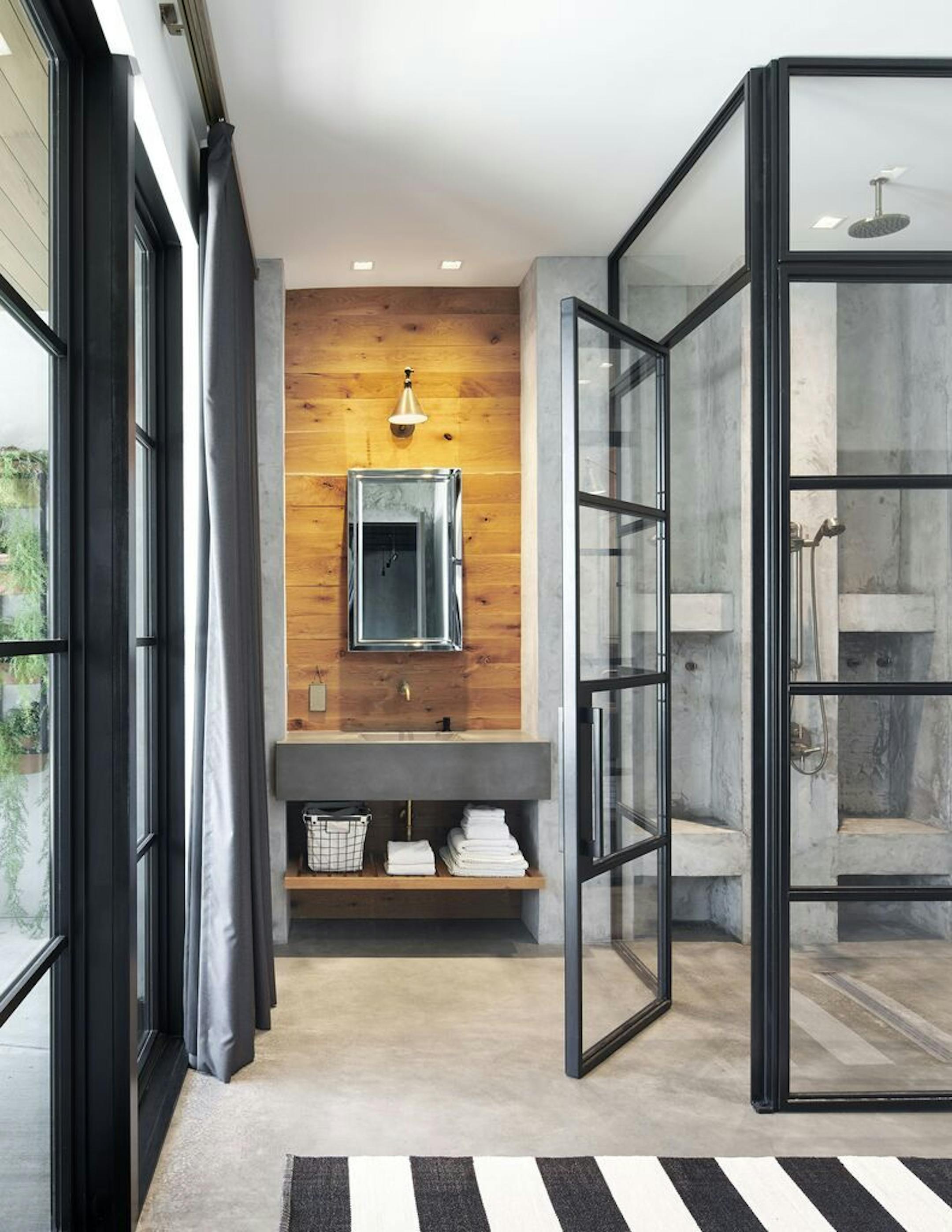 The pool bathroom.