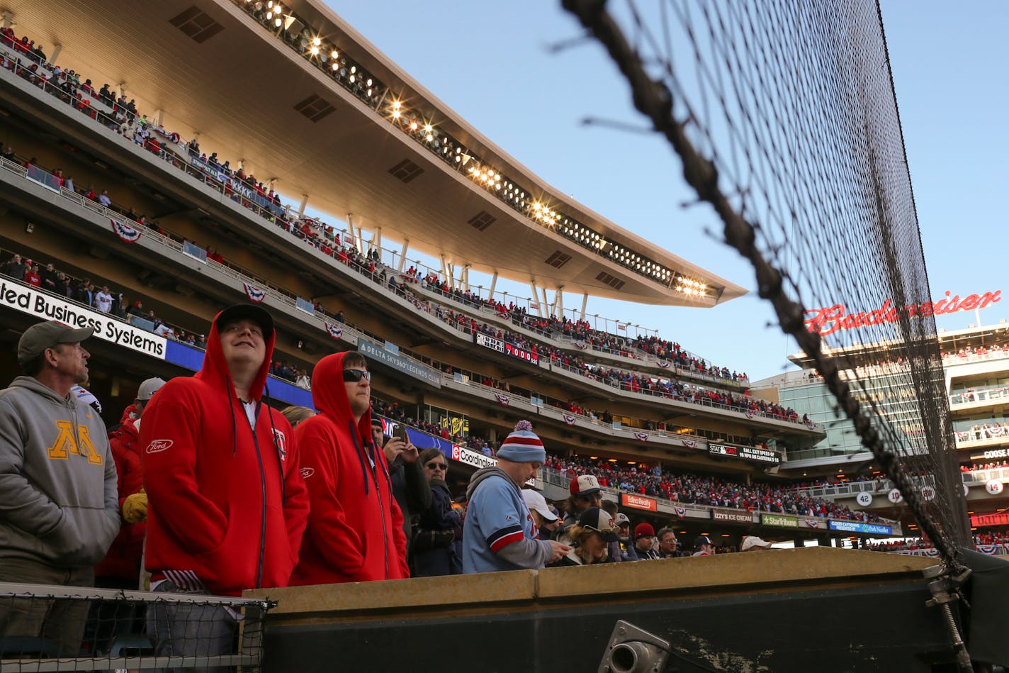 Target Field installed extended netting before the 2016 season.