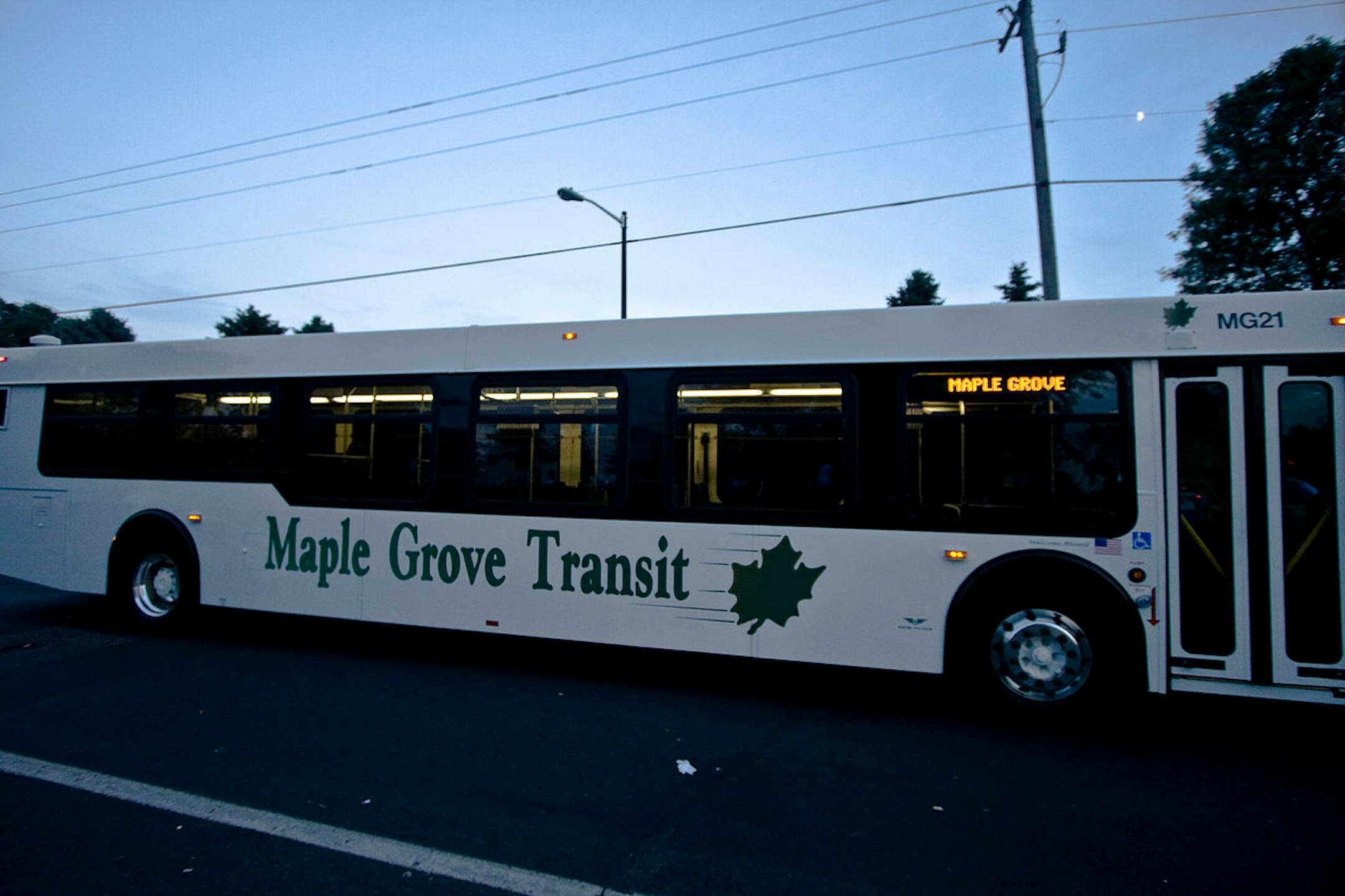 A Maple Grove Transit bus.