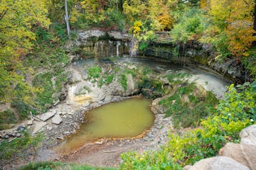 For the second year in a row Minnehaha Creek has dried up into stagnant pools that don't move and Minnehaha Falls has no water moving over the falls, 