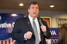 Republican presidential candidate Gov. Chris Christie speaks to the Westside Conservative Club at Machine Shed restaurant in Des Moines, Iowa, on Mond