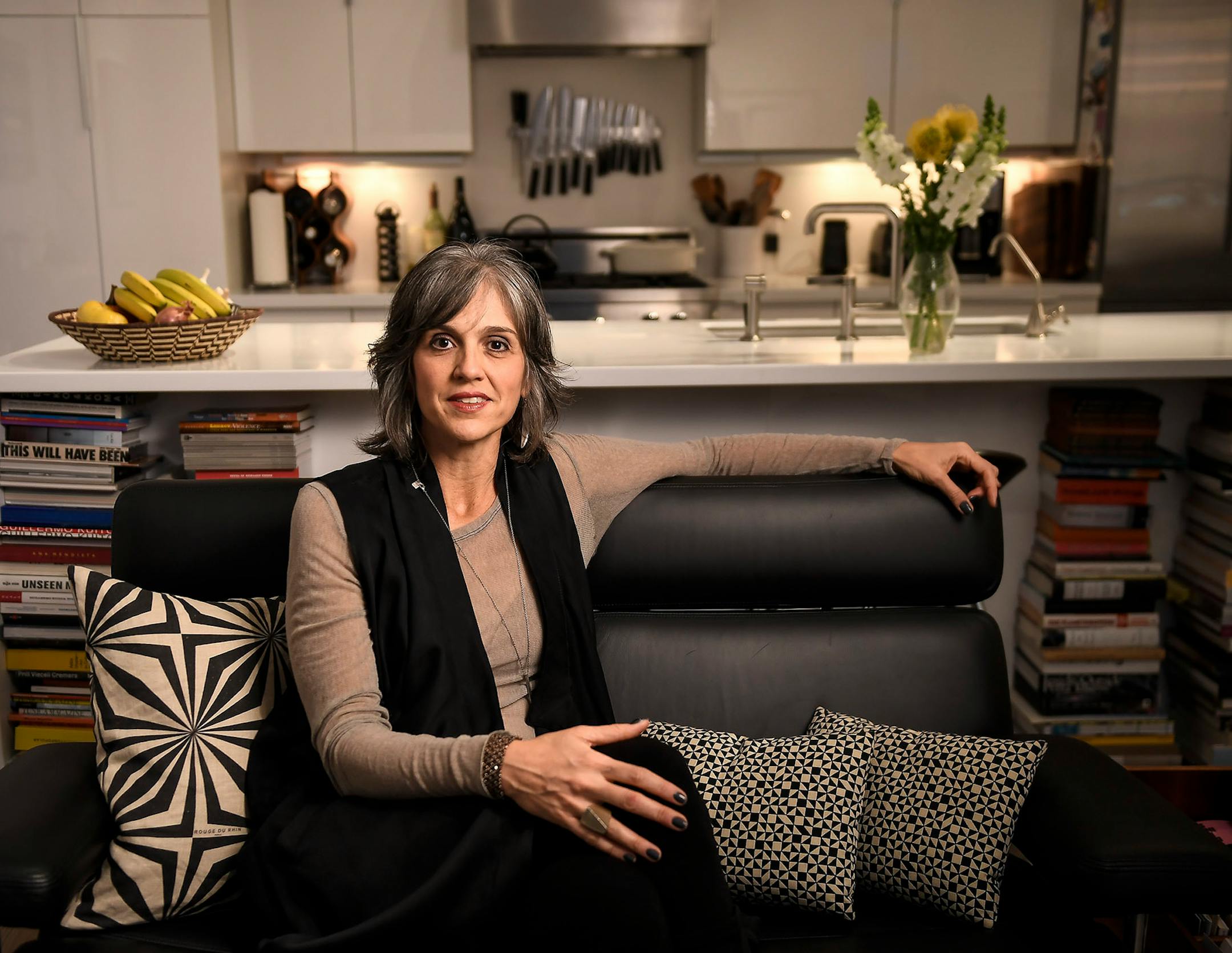 Walker Art Center Executive Director Olga Viso sat for a portrait in her home Tuesday morning.