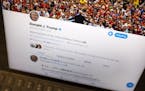 FILE - This June 27, 2019, file photo President Donald Trump's Twitter feed is photographed on an Apple iPad in New York. President Donald Trump's ret
