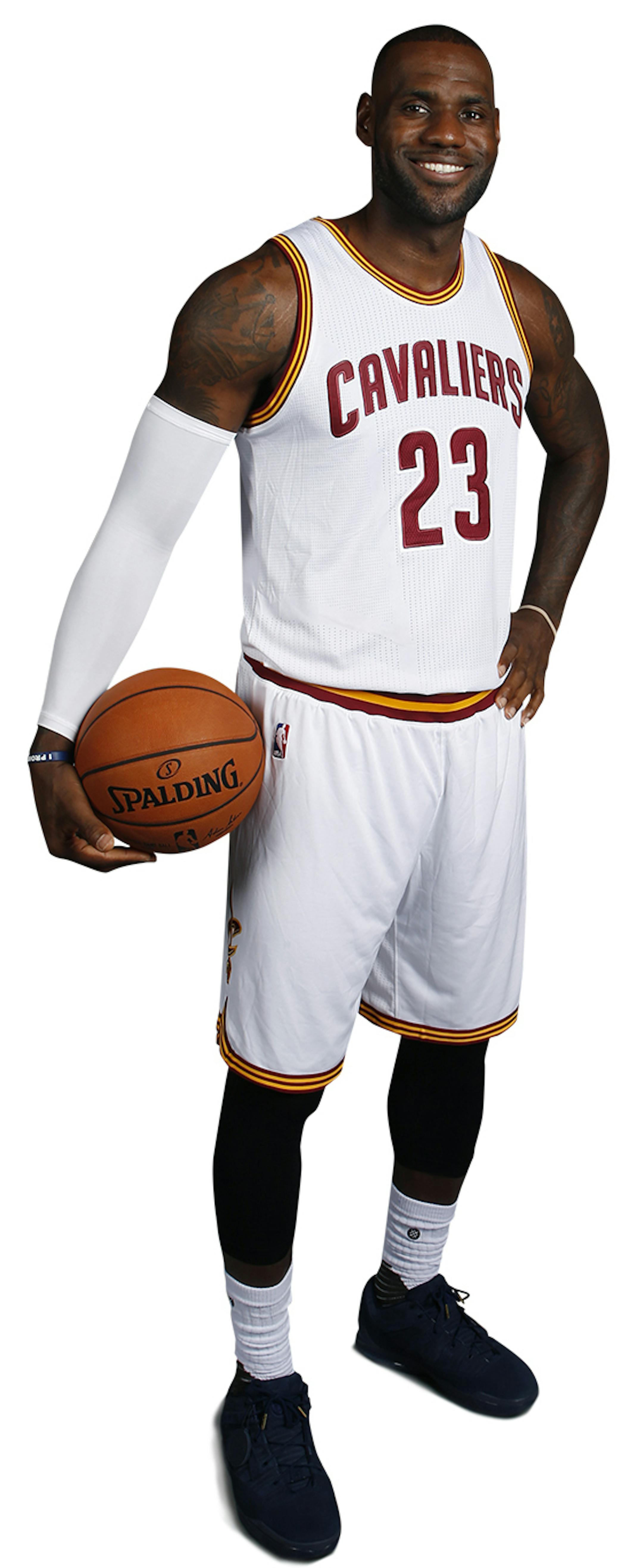 Cleveland Cavaliers forward LeBron James poses during a NBA basketball media day, Monday, Sept. 26, 2016, in Independence, Ohio. (AP Photo/Ron Schwane)