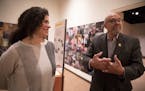 Penumbra founder Lou Bellamy and his daughter Sarah Bellamy toured the "Penumbra Theatre at 40" exhibit at the Minnesota History Center.