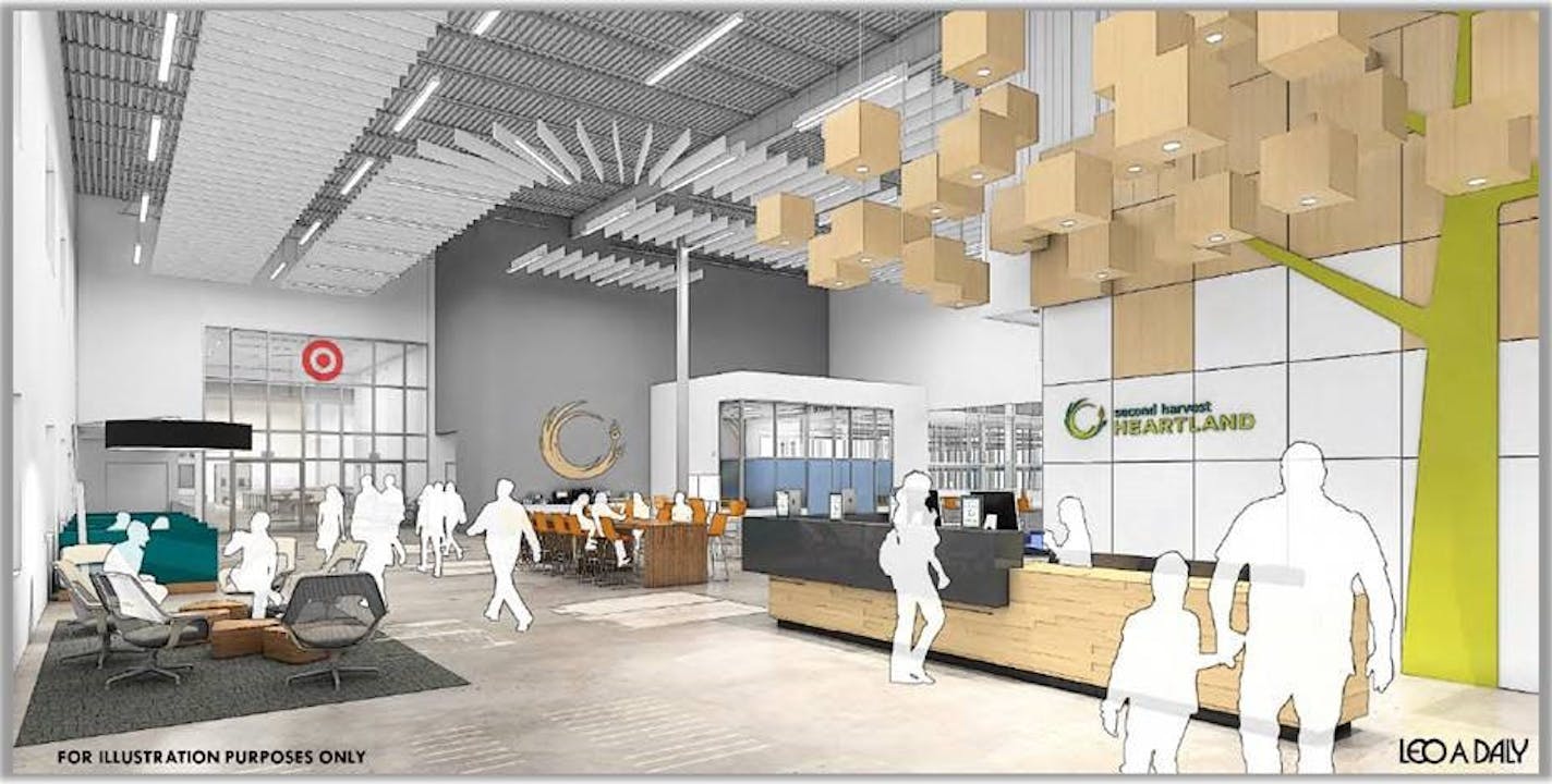 A rendering of the new Second Harvest Heartland facility in Brooklyn Park. The Otto Bremer Trust provided a loan to help with the construction.