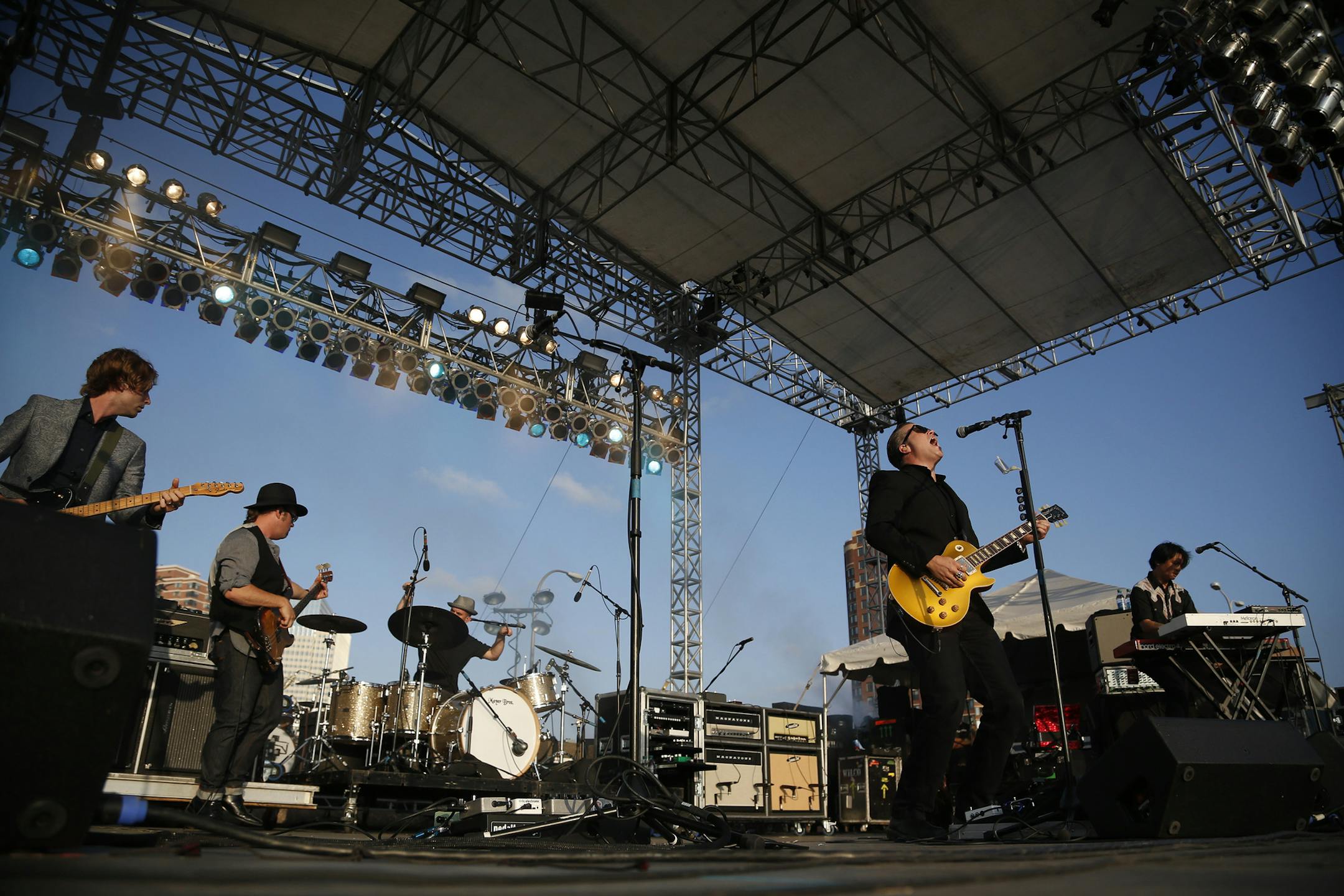Jason Isbell performed on the Sun Country stage at the Basilica Block Party. ] (KYNDELL HARKNESS/STAR TRIBUNE) kyndell.harkness@startribune.com Basilica Block Party at the Basilica of St. Mary in Minneapolis, Min., Saturday, July 10, 2015.