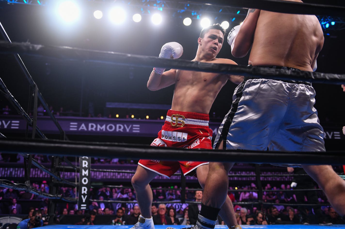 Joey Spencer prepared to throw a punch at Osias Vasquez.