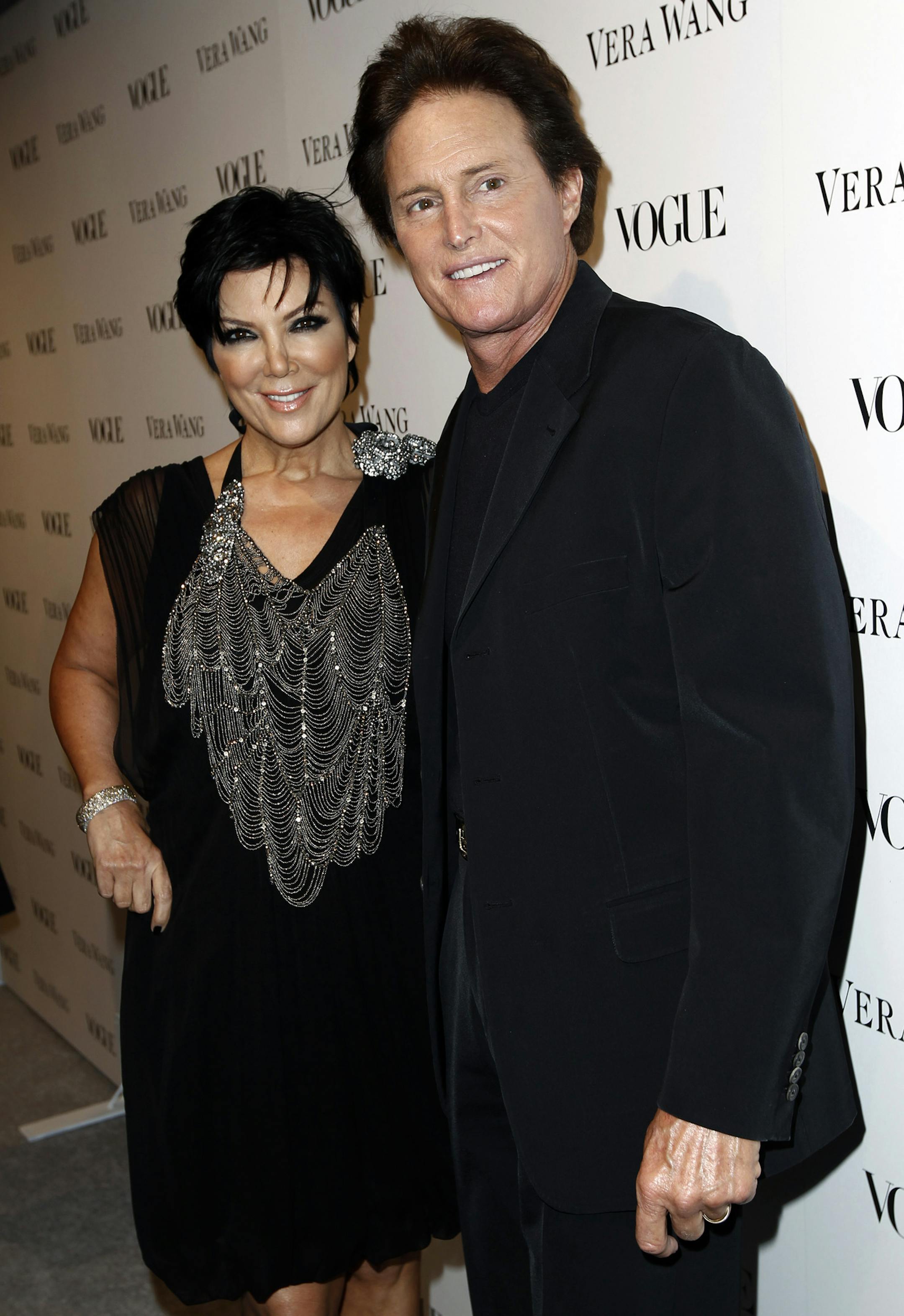 FILE - This March 2, 2010 file photo shows Kris Jenner, left, and Bruce Jenner at the Vogue Magazine dinner celebrating the launch of the Vera Wang store on Melrose in West Hollywood, Calif. The celebrity couple have confirmed they separated a year ago, after 22 years together. In an interview with US Weekly magazine hitting newsstands Friday, Oct. 11, 2013, Kris Jenner said ìThere is no animosity. We are united and committed to our family.î (AP Photo/Matt Sayles, File)