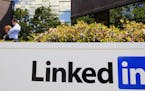 FILE - In this May 9, 2011 file photo, LinkedIn Corp., the professional networking Web site, displays its logo outside of headquarters in Mountain Vie