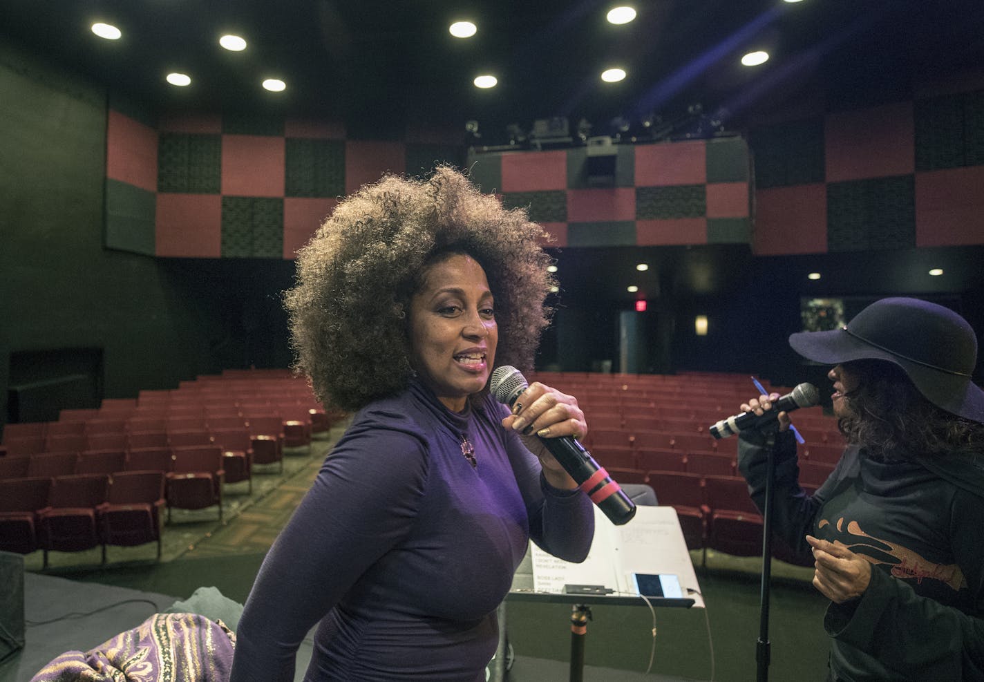 Marva King left and Sueann Carwell and the New Power Soul band rehearsed at the Capri Theater Thursday January 26, 2017 in Minneapolis, MN] JERRY HOLT &#xef; jerry.holt@startribune.com