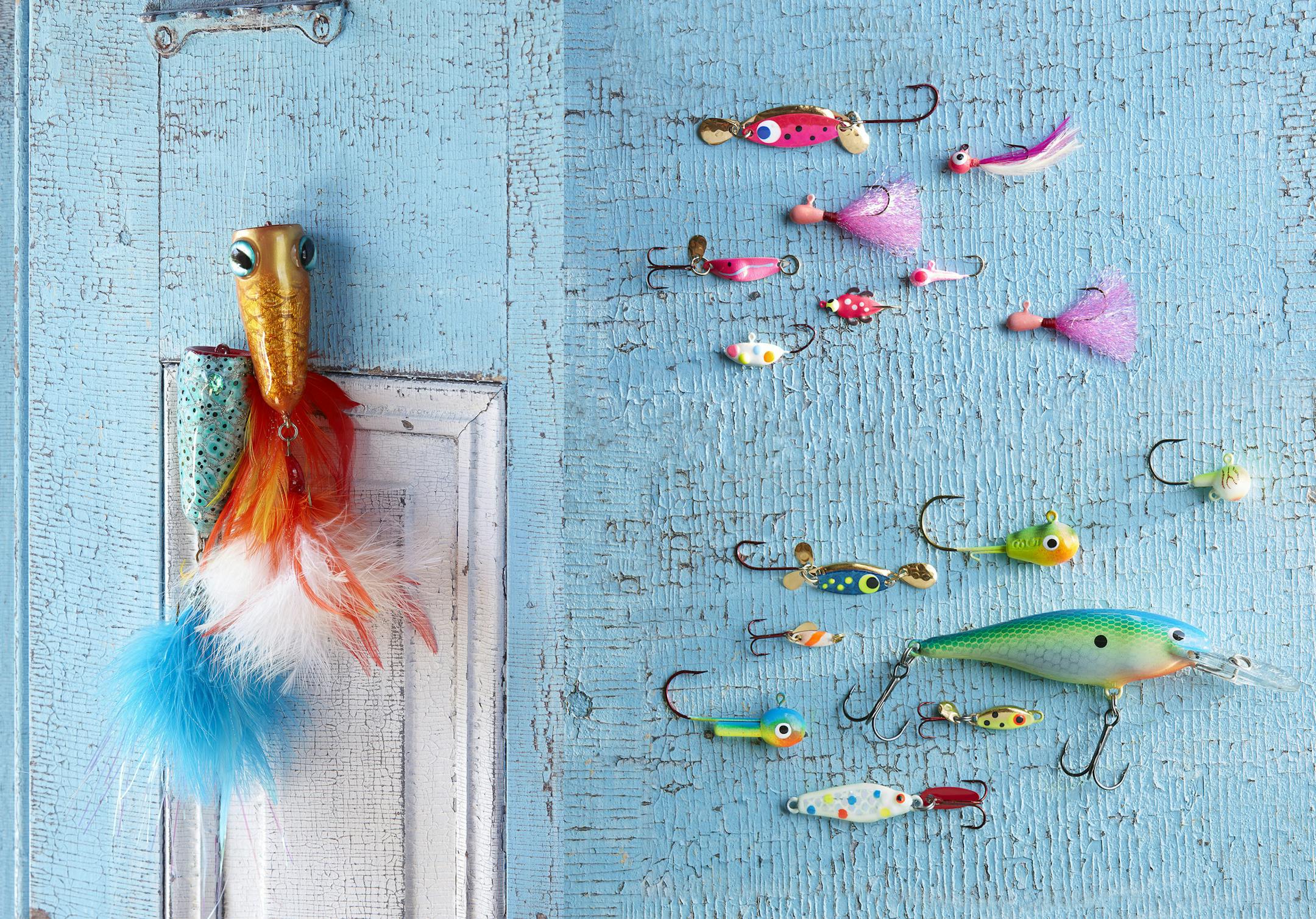 Minnesota-made lures have us hooked on fishing. Styling and creative direction by Barbara Schmidt, Tim Nehotte Photography ORG XMIT: MIN2005131510361613