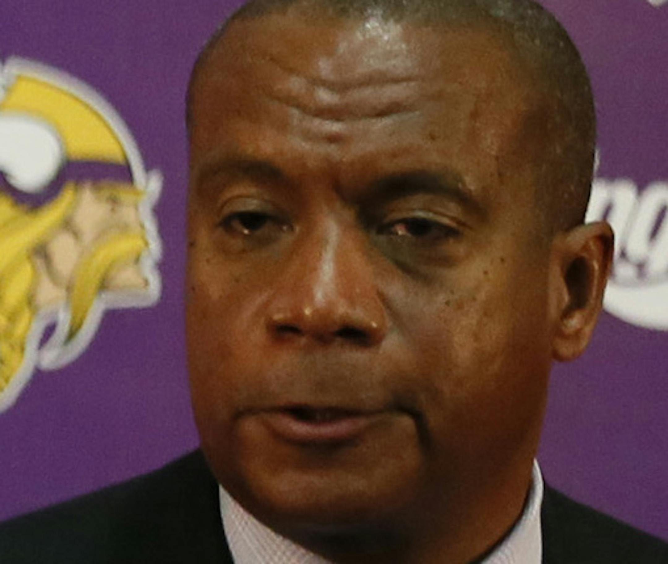 Minnesota Vikings GM Rick Spielman left owner/chairman Mark Wilf , and chief administrative officer Kevin Warren spoke at a 11am new conference to say "We made a mistake and we need to get it right" about Adrian Peterson Wednesday September 16 , 2014 in Eden Prairie ,MN. ] Jerry Holt Jerry.holt@startribune.com ORG XMIT: MIN1409171235522346