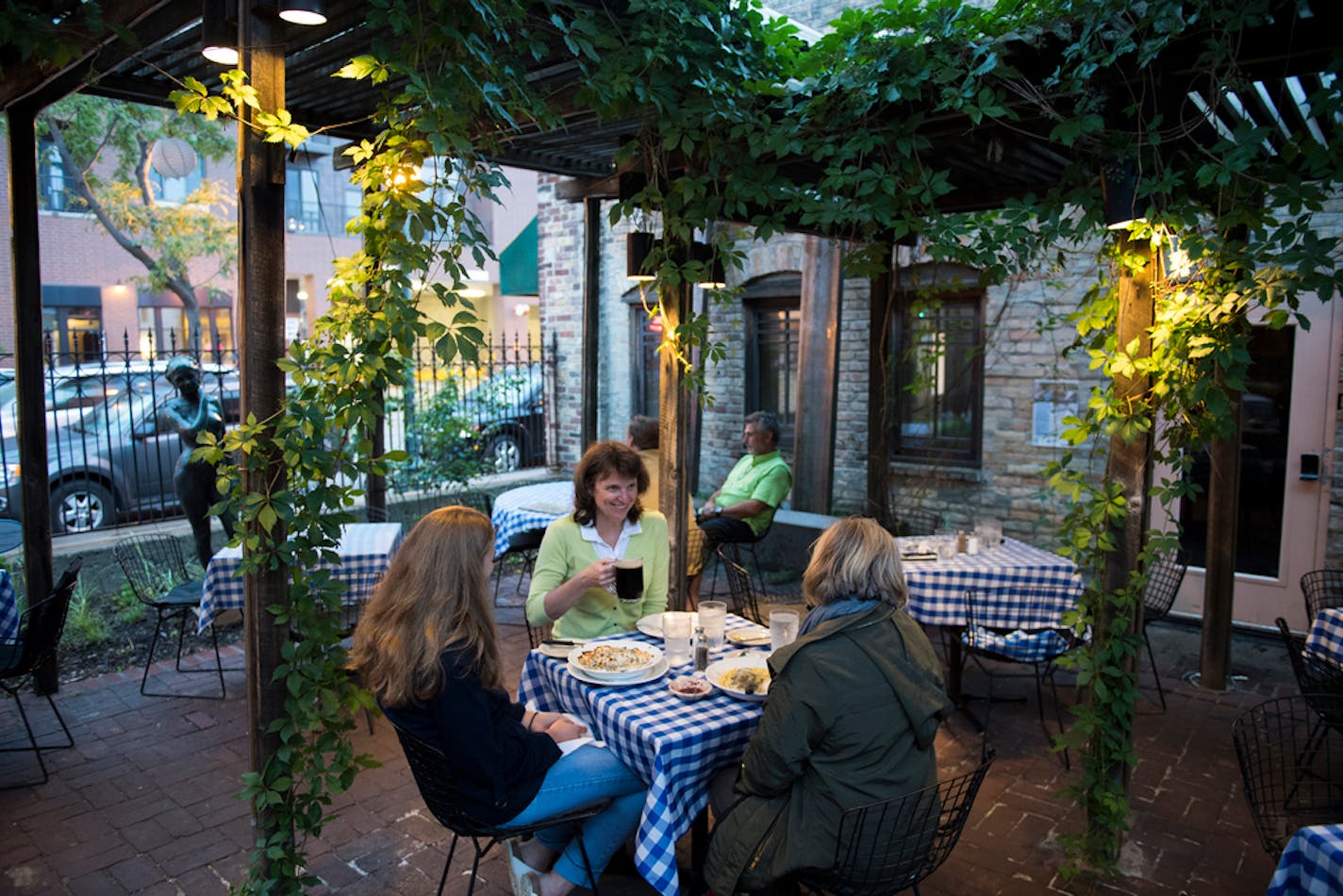 Black Forest Inn, shown in 2016, offers a fire pit, covered pergolas and an enviable diner/heat lamp ratio.