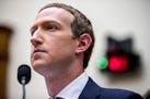 Facebook CEO Mark Zuckerberg appears before a House Financial Services Committee hearing on Capitol Hill in Washington, Wednesday, Oct. 23, 2019, on F