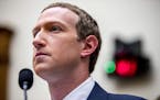 Facebook CEO Mark Zuckerberg appears before a House Financial Services Committee hearing on Capitol Hill in Washington, Wednesday, Oct. 23, 2019, on F