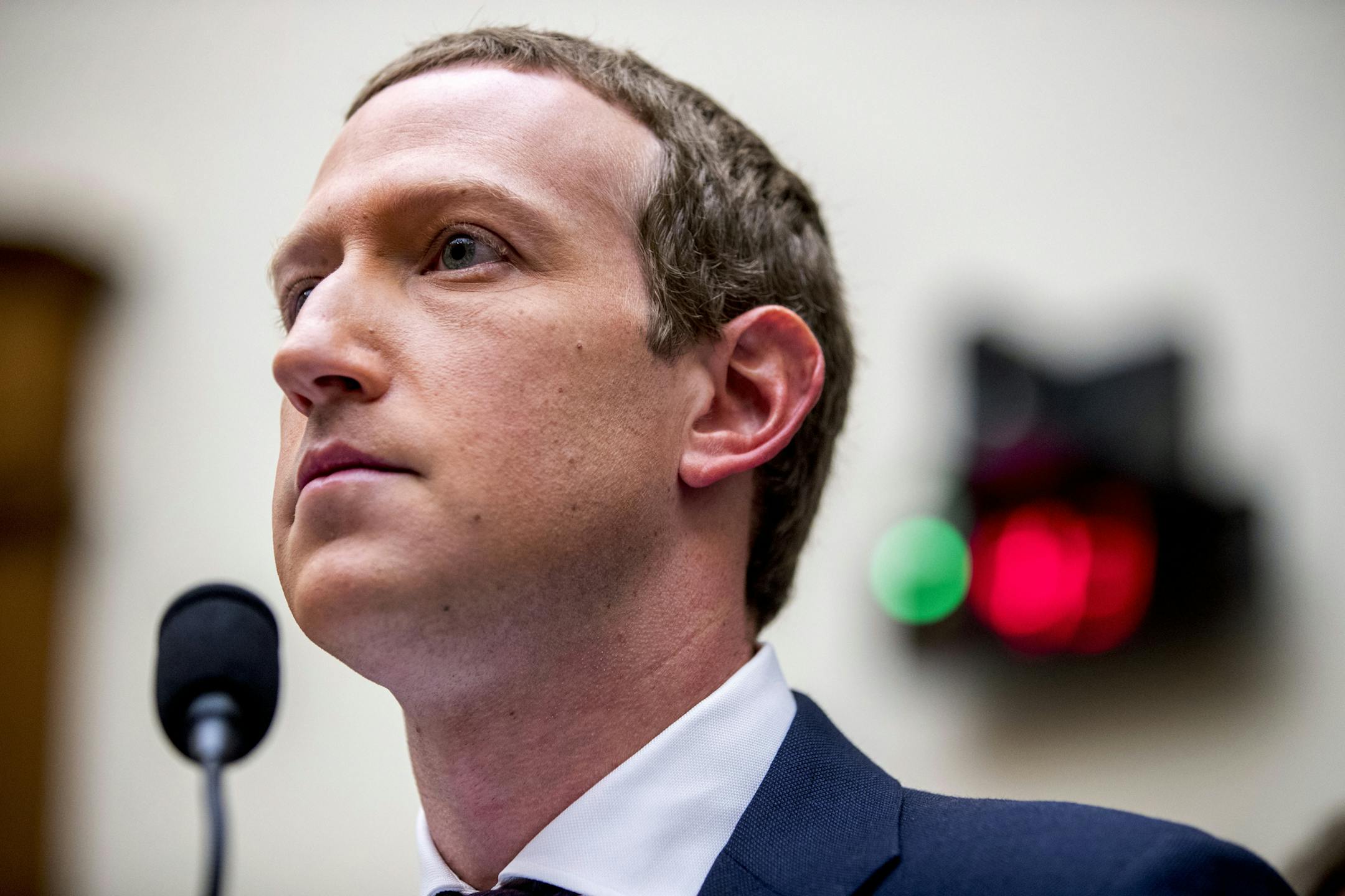 Facebook CEO Mark Zuckerberg appears before a House Financial Services Committee hearing on Capitol Hill in Washington, Wednesday, Oct. 23, 2019, on Facebook's impact on the financial services and housing sectors. (AP Photo/Andrew Harnik)