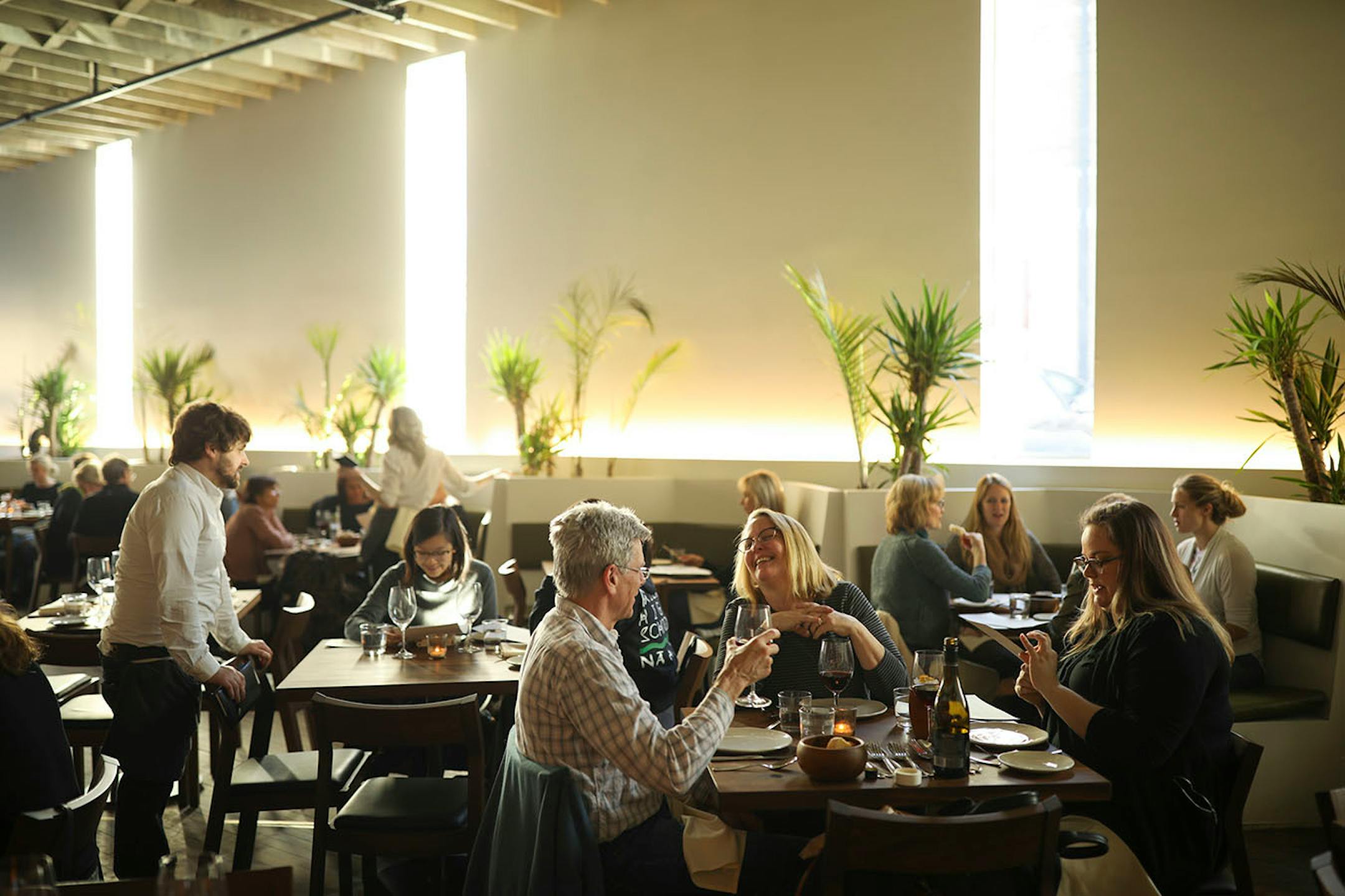 The dining room of Daniel del Prado's Martina early Wednesday evening.