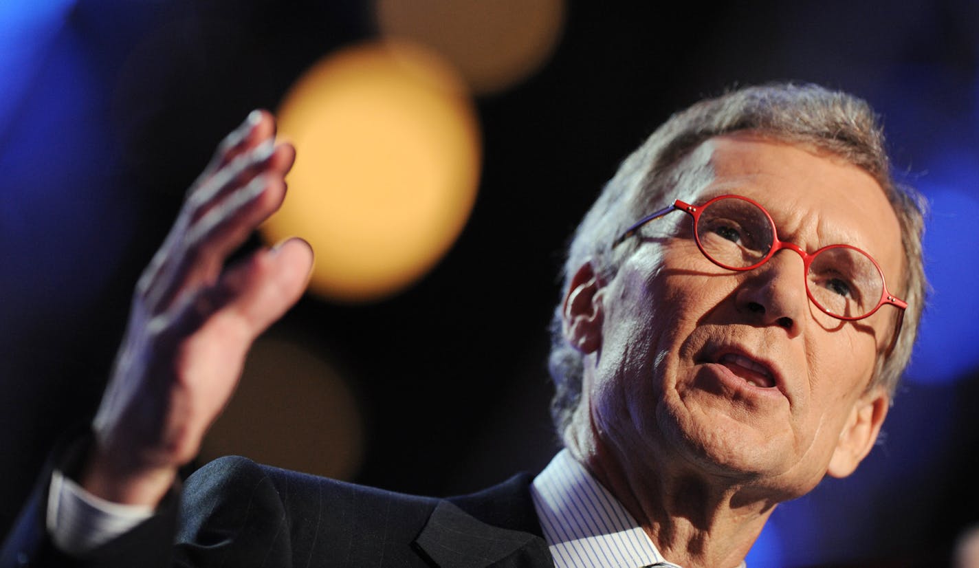 Former Senator Tom Daschle addresses the Democratic National Convention in Denver, Colorado, Wednesday, August 27, 2008. (Olivier Douliery/Abaca Press/MCT)