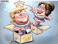 Sack cartoon: Pop-up Palin