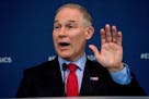 FILE - In this April 3, 2018, file photo, Environmental Protection Agency Administrator Scott Pruitt speaks at a news conference in Washington.
