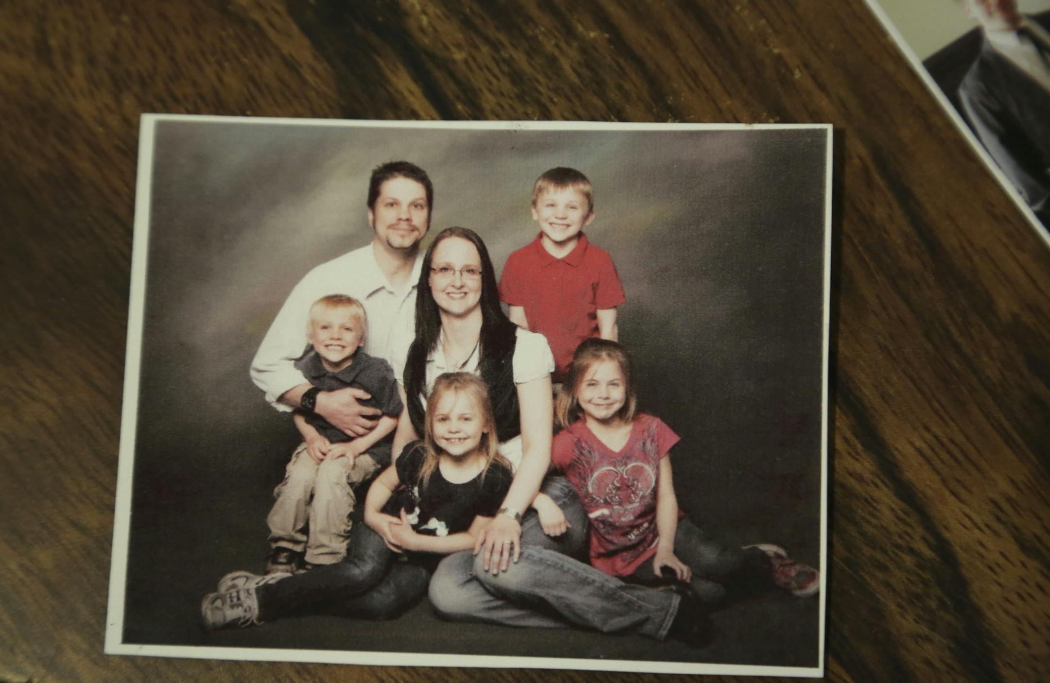 A picture of Cold Spring police officer Tom Decker and his family in Cold Spring, Min., Friday November 30, 2012. Decker was fatally shot late Thursday by Ryan Michael Larson.