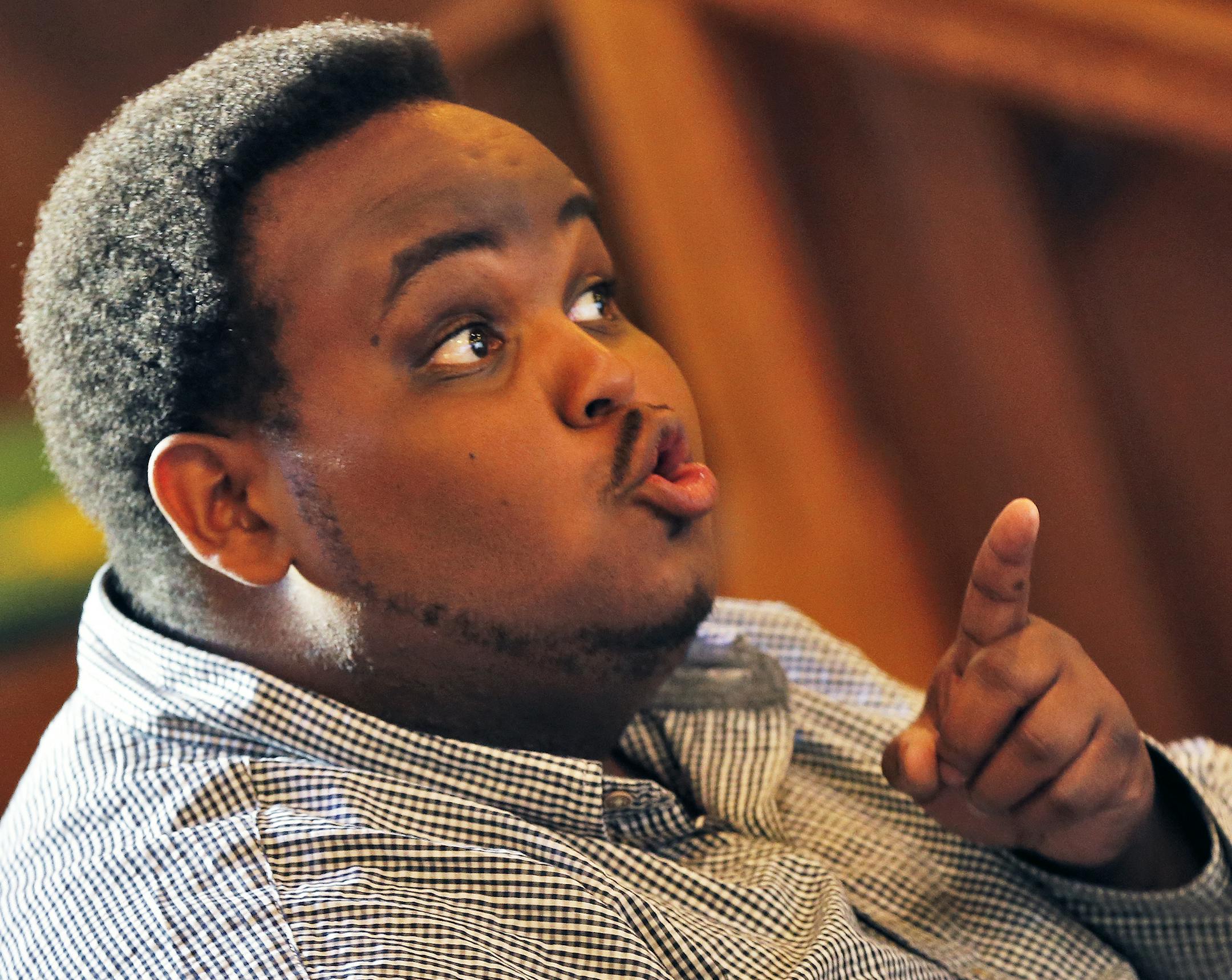 The many expressions of Tesfa Wondemagegnehu in a rehearsal with the Bethlehem Covenant Church choir. ] (MARLIN LEVISON/STARTRIBUNE(mlevison@startribune.com)