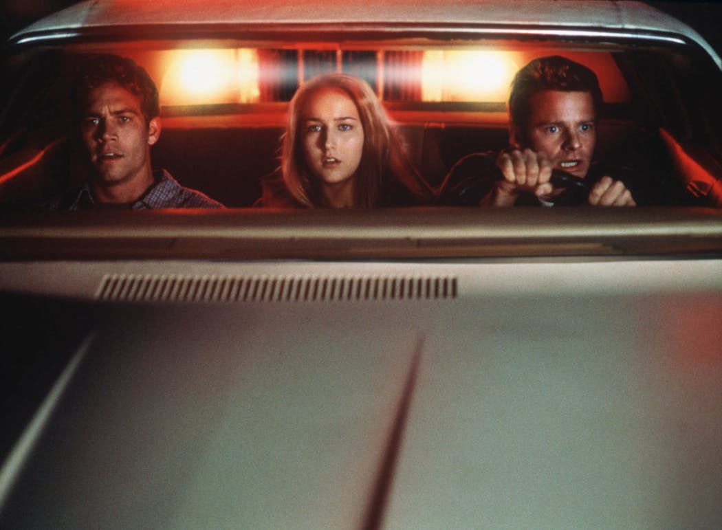 Lewis (Paul Walker), Venna (Leelee Sobieski) and Fuller (Steve Zahn) flee from a vicious trucker out for revenge in 