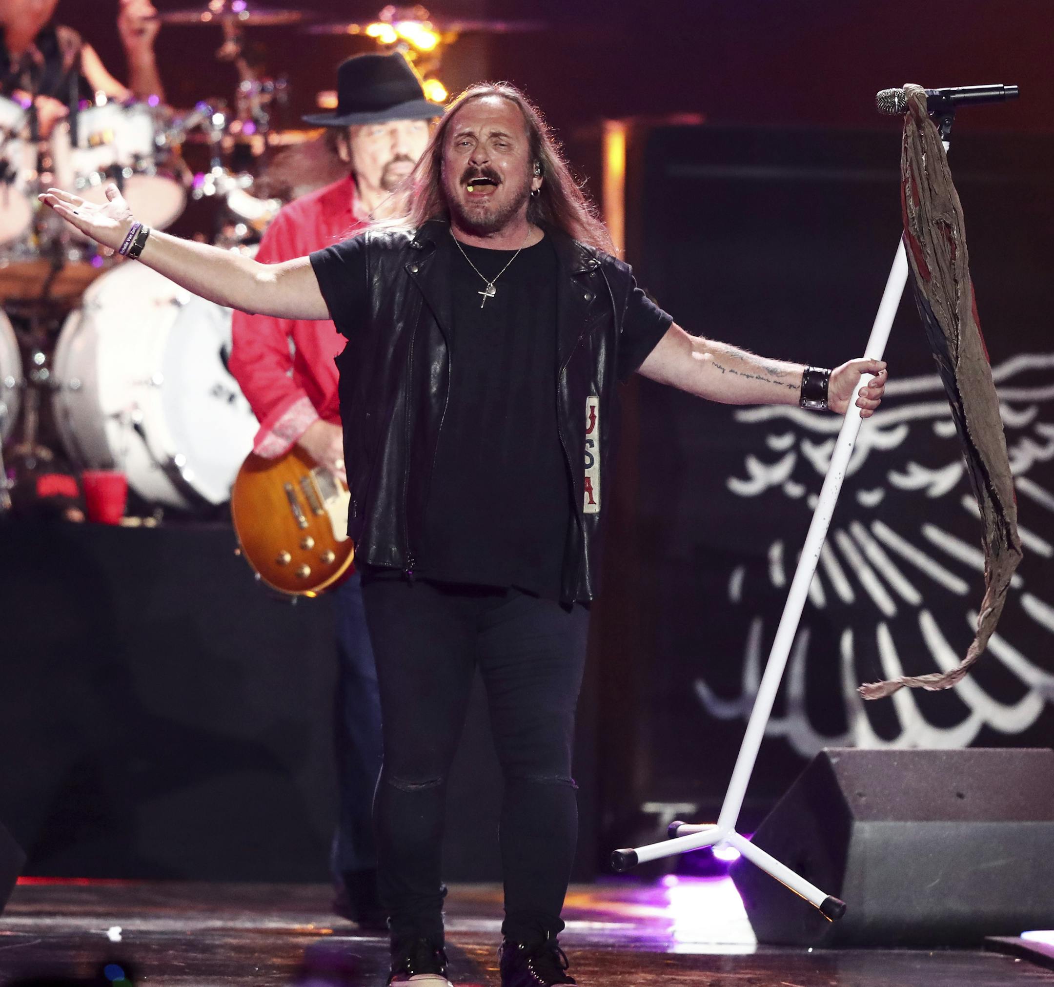 Lynyrd Skynyrd performs at the 2018 iHeartRadio Music Festival Day 2 held at T-Mobile Arena on Saturday, Sept. 22, 2018, in Las Vegas. (Photo by John Salangsang/Invision/AP)