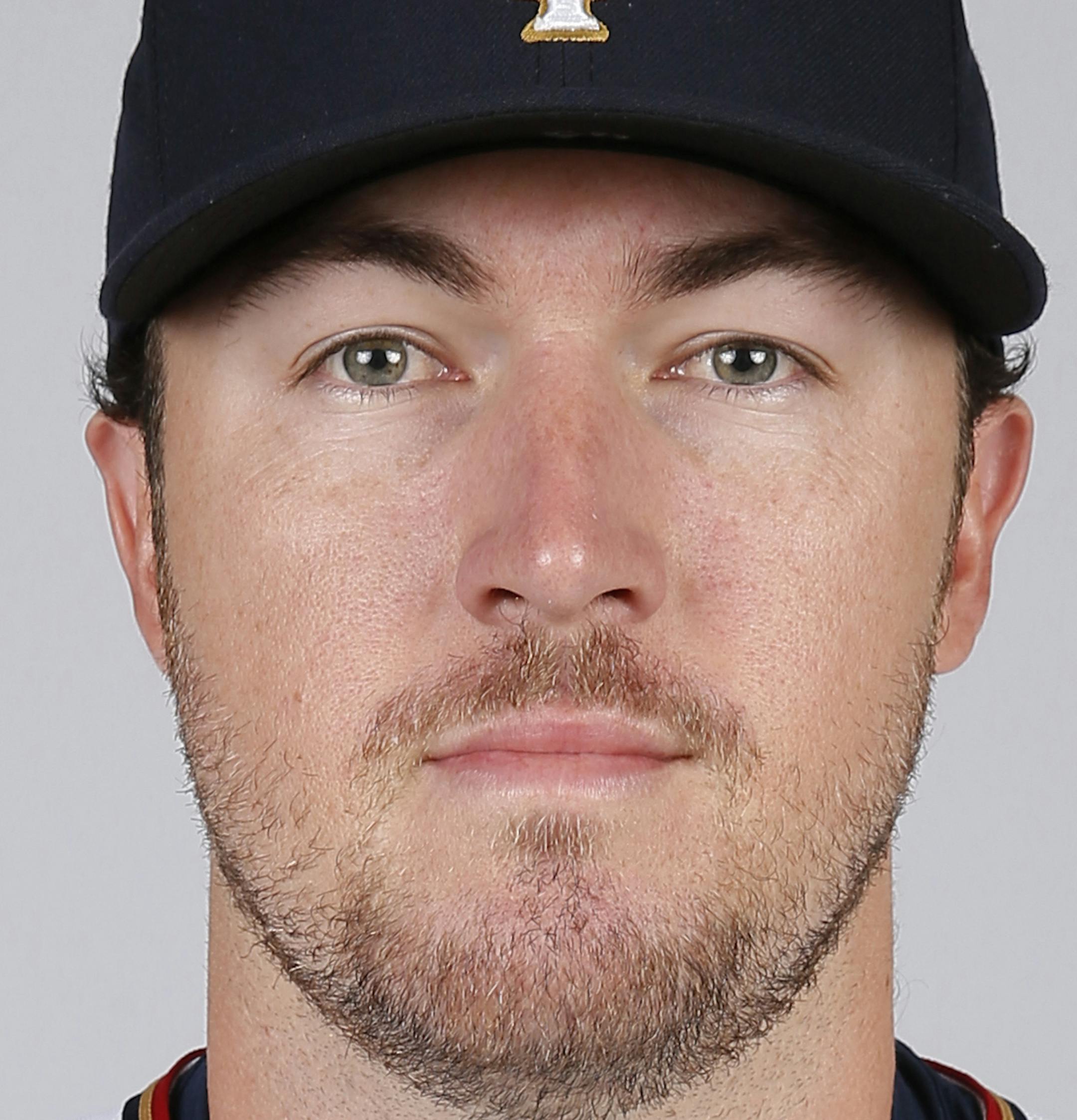 This is a 2015 photo of Phil Hughes of the Minnesota Twins baseball team. This image reflects the Twins active roster as of Tuesday March 3, 2015, when this image was taken. (AP Photo/Tony Gutierrez)