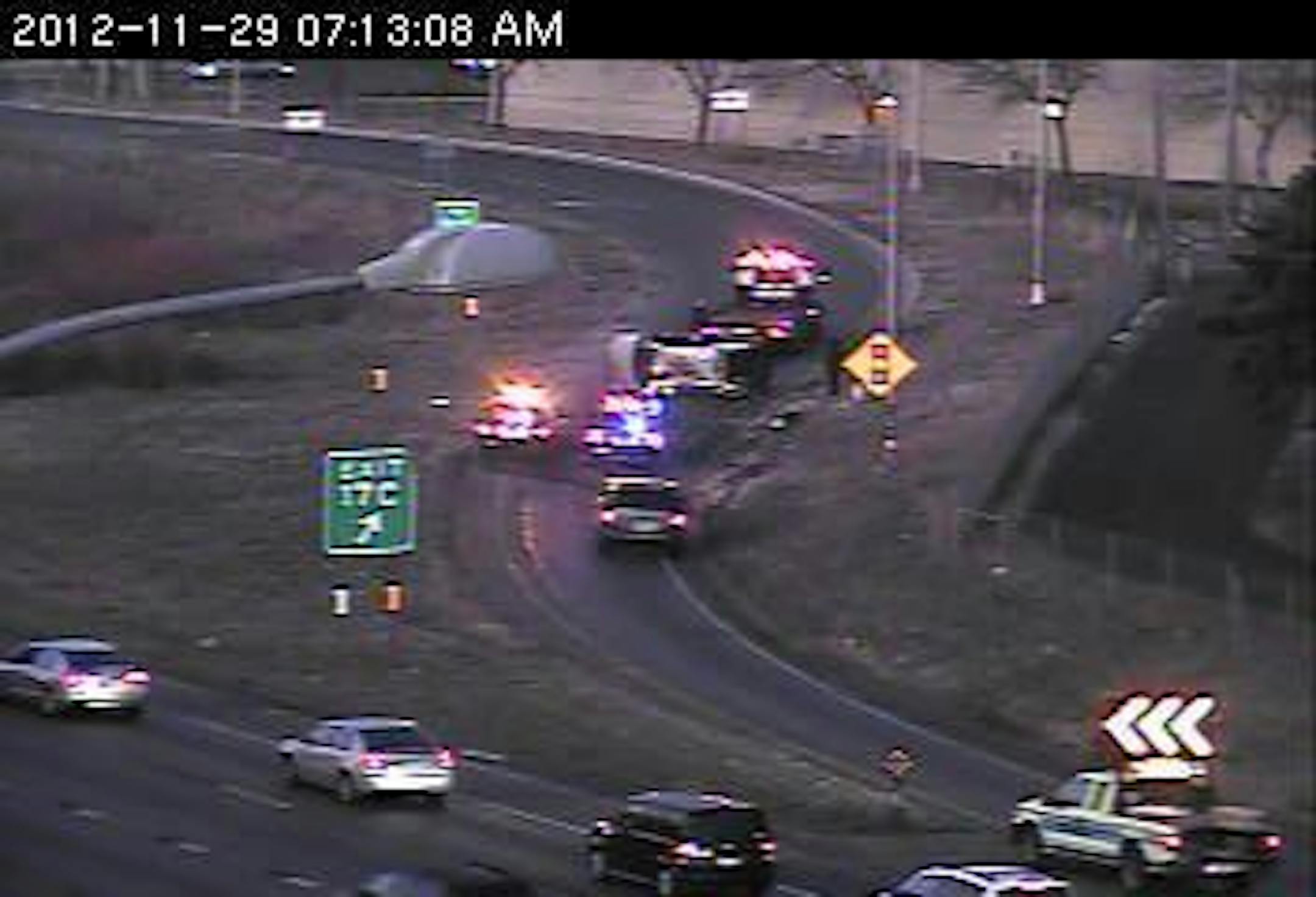 Rollover on Washington Avenue ramp.