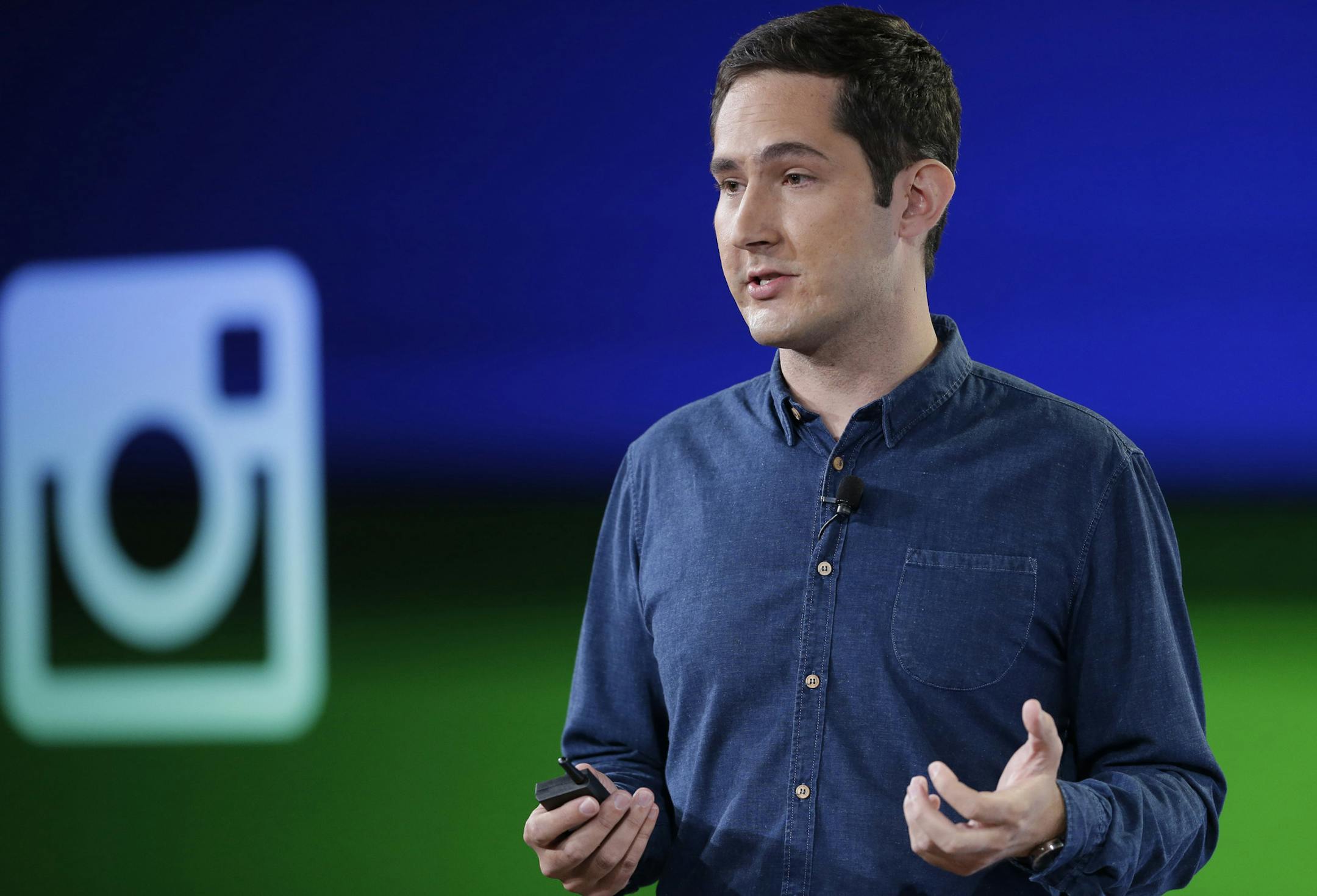Instagram founder Kevin Systrom talks about an added video feature to the Instagram program at Facebook headquarters in Menlo Park, Calif., Thursday, June 20, 2013. (AP Photo/Marcio Jose Sanchez)