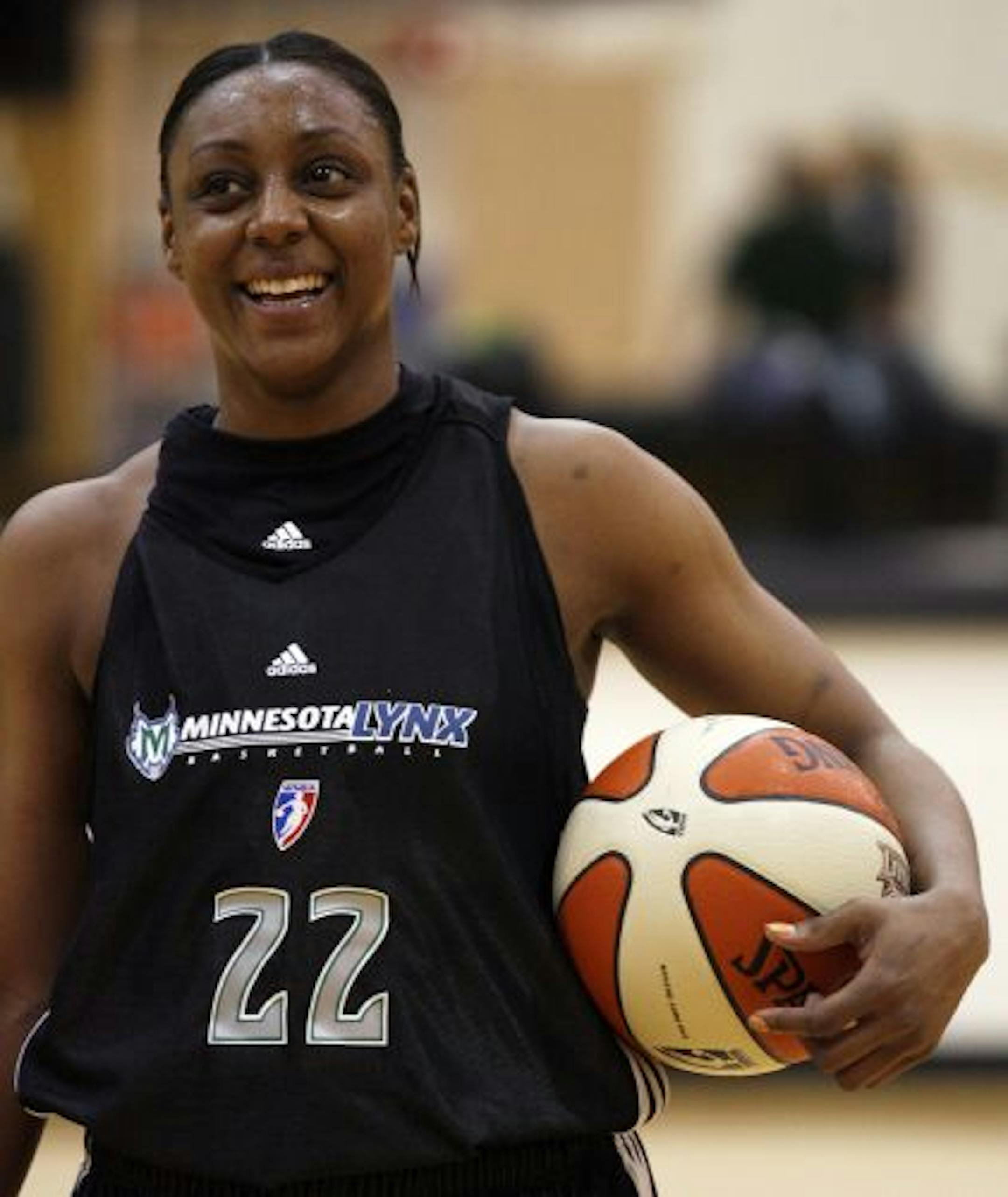 Monica Wright during a recent Lynx practice.
