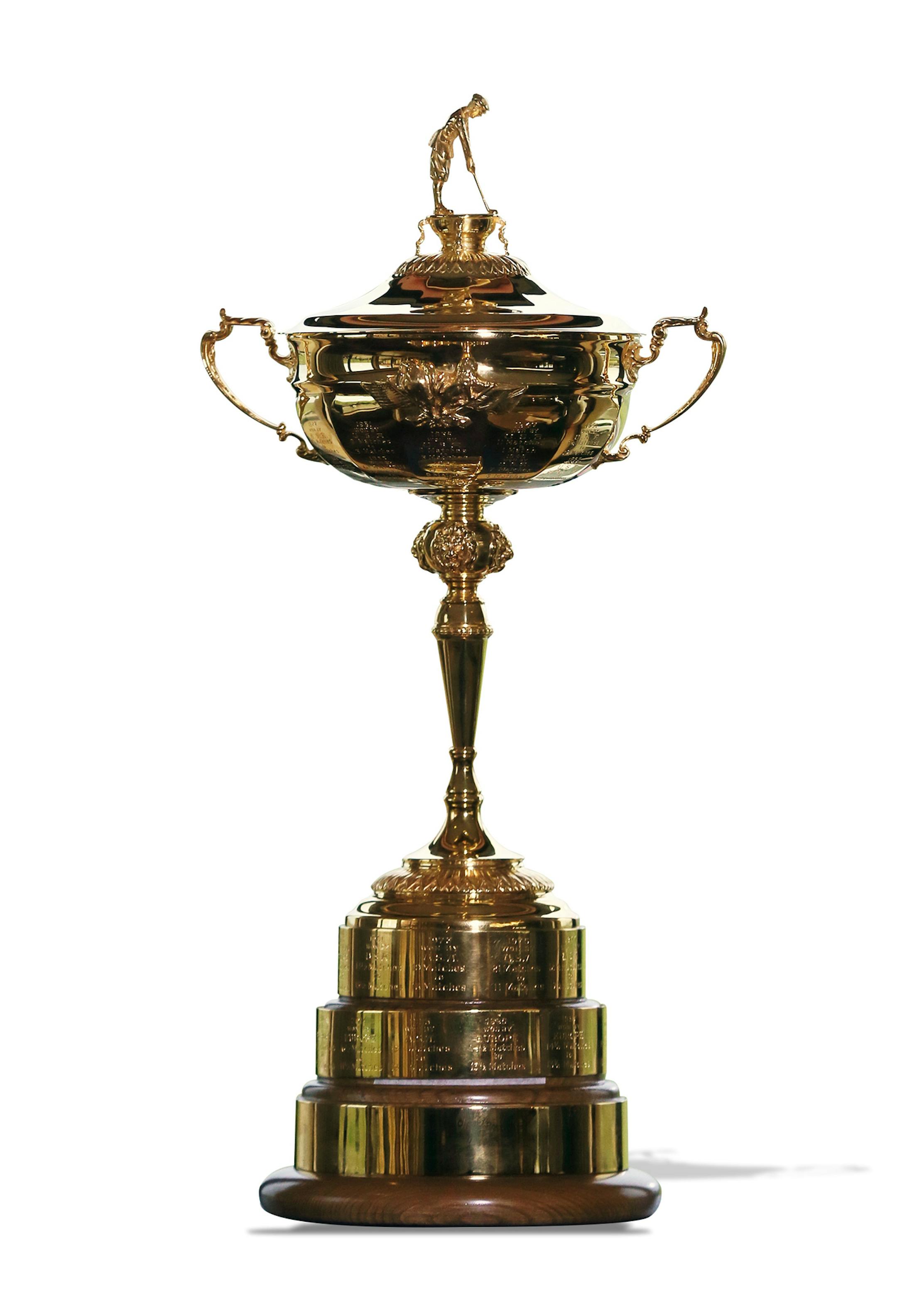 Ryder Cup Trophy Tour - Royal Portrush Golf Club. The Ryder cup on display during a photocall at the Royal Portrush Golf Club, County Antrim. Picture date: Tuesday April 12, 2016. Photo credit should read: Niall Carson/PA Wire URN:26050042 ORG XMIT: pa-sport-old-20160412-112811-gol