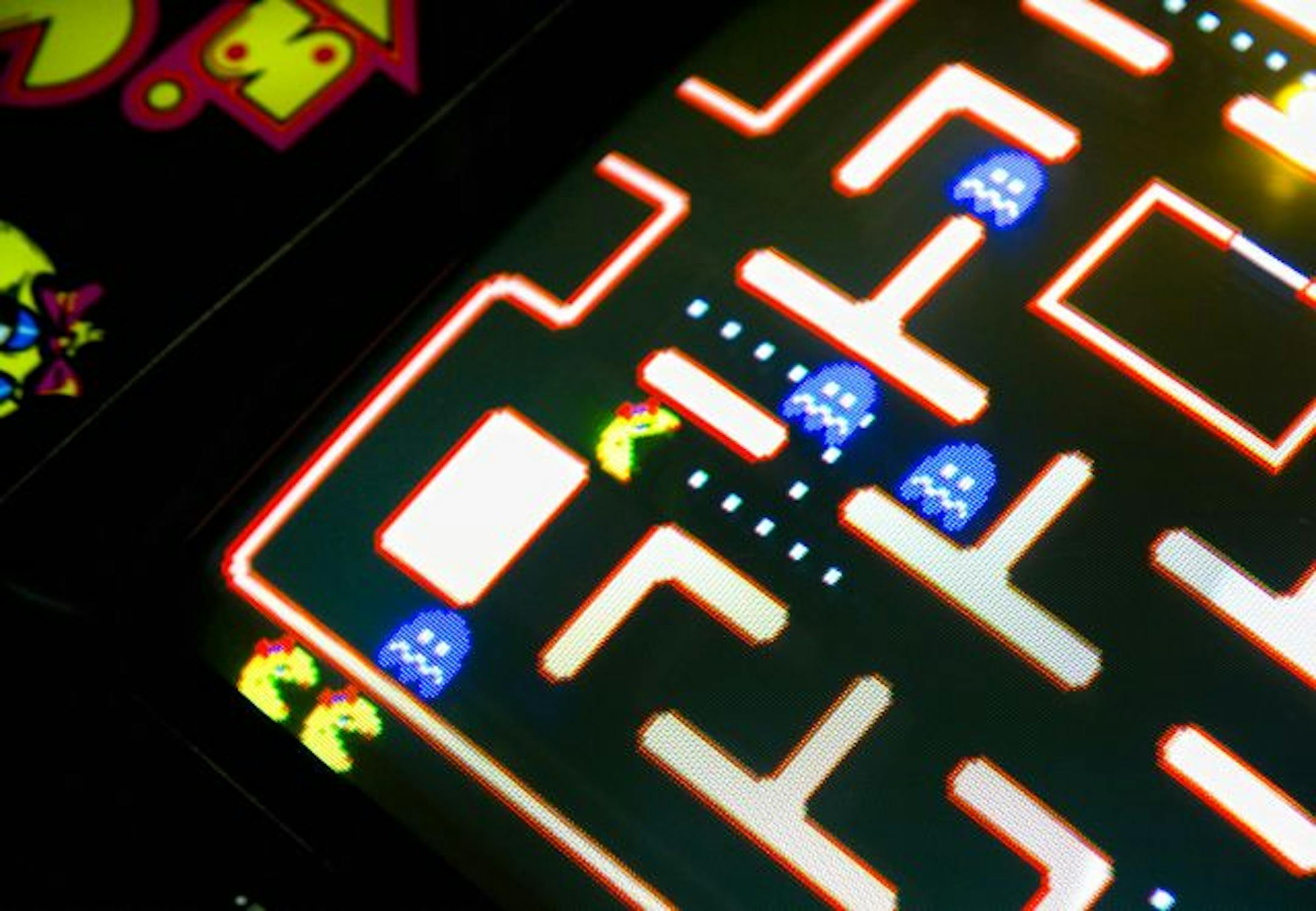 A Ms. Pac-Man game in the upper level. Jeff Murphy desined and built his home away from home with two levels, rec room, bar, work area for his motorized toys adjacent to his home on Buffalo Lake.