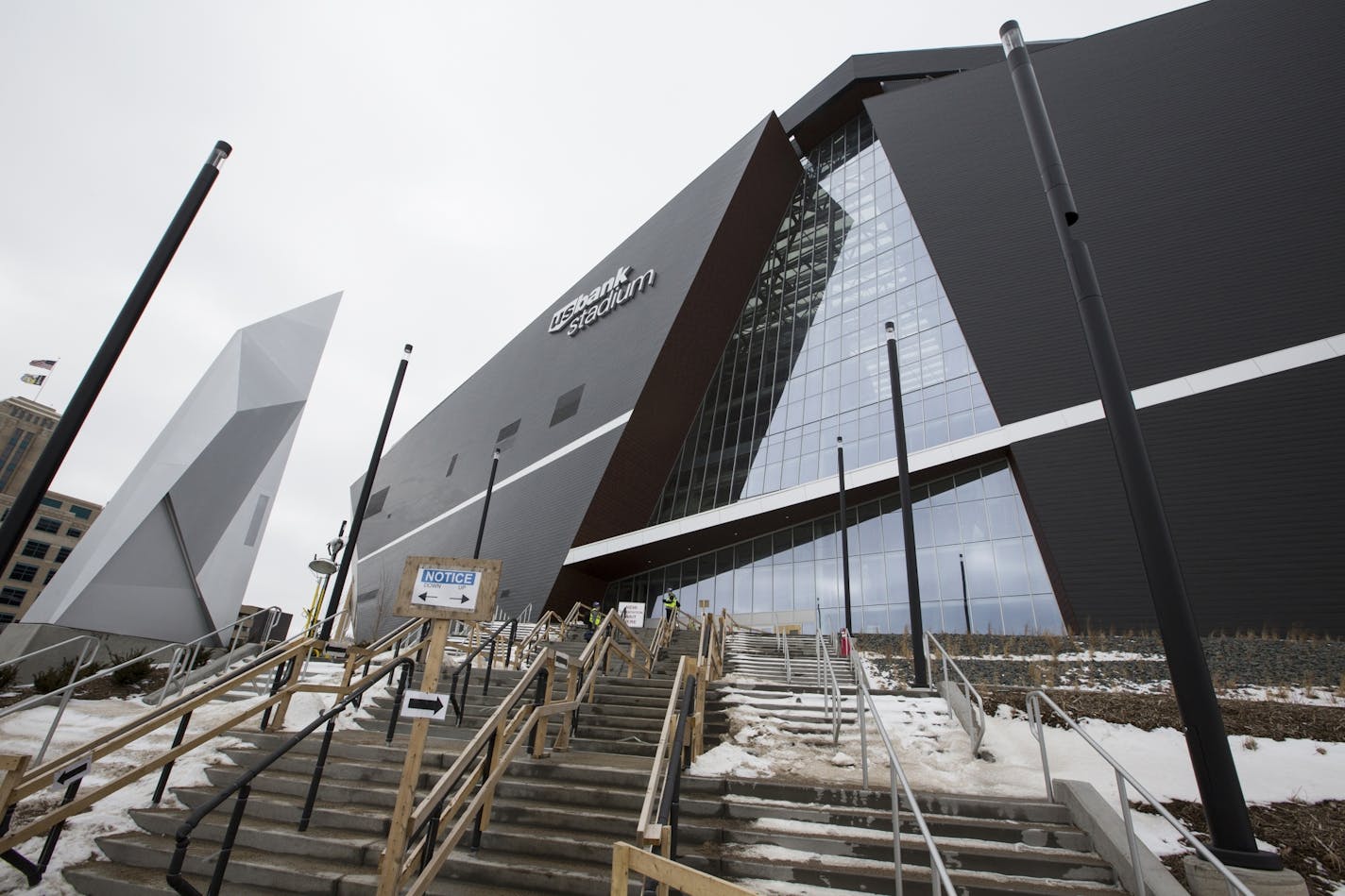 The U.S. Bank Stadium site in Minneapolis on Tuesday, February 16, 2016.