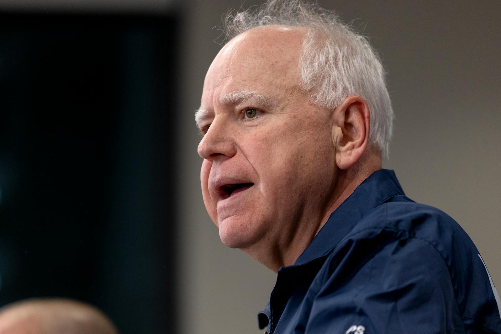 Gov. Tim Walz during a news conference on Sunday, June 15, 2025.