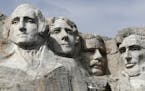 FILE - This March 22, 2019, file photo shows Mount Rushmore in Keystone, S.D. Organizers have scrapped plans to mandate social distancing during Presi
